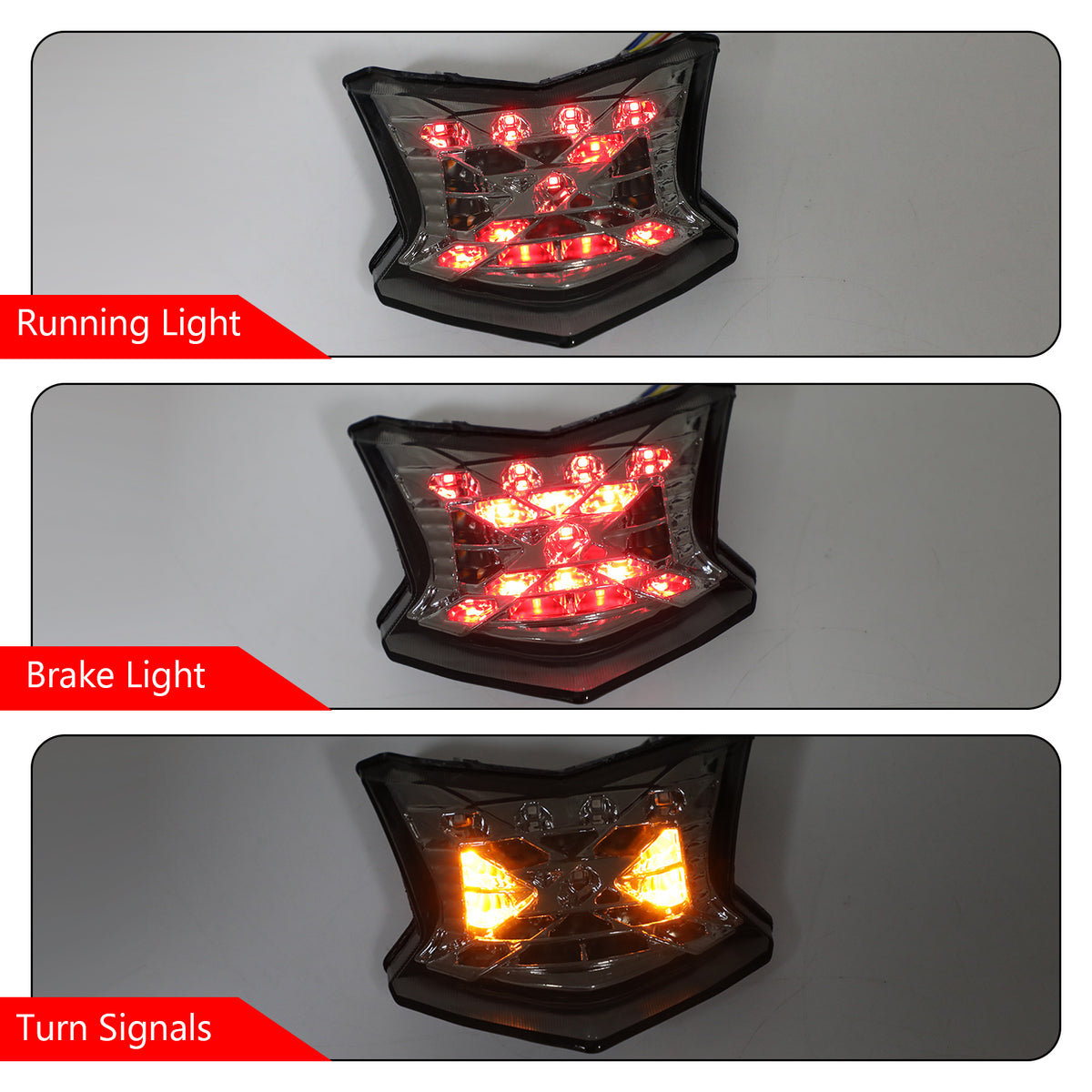 2017-2024 Kawasaki Z900 ABS LED Brake Turn Signals Taillight Generic