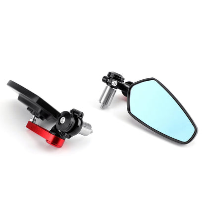 1 Pair Universal Rear View Handle Bar End Side Rearview Mirrors Red