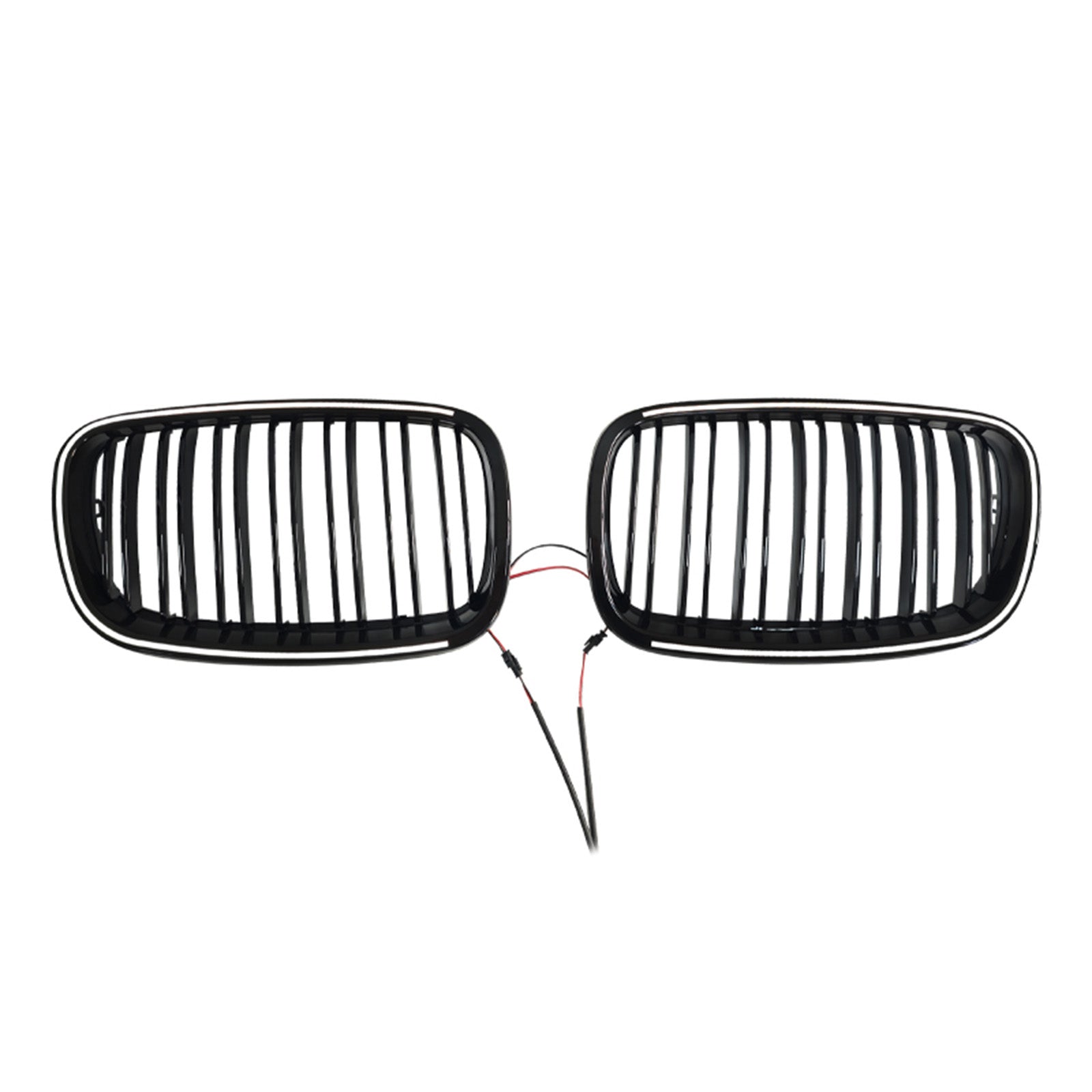 2008-2011 For BMW X6 Hybrid E72 Gloss Black Front Bumper Kidney Grill Grille 51137157687 51137157688