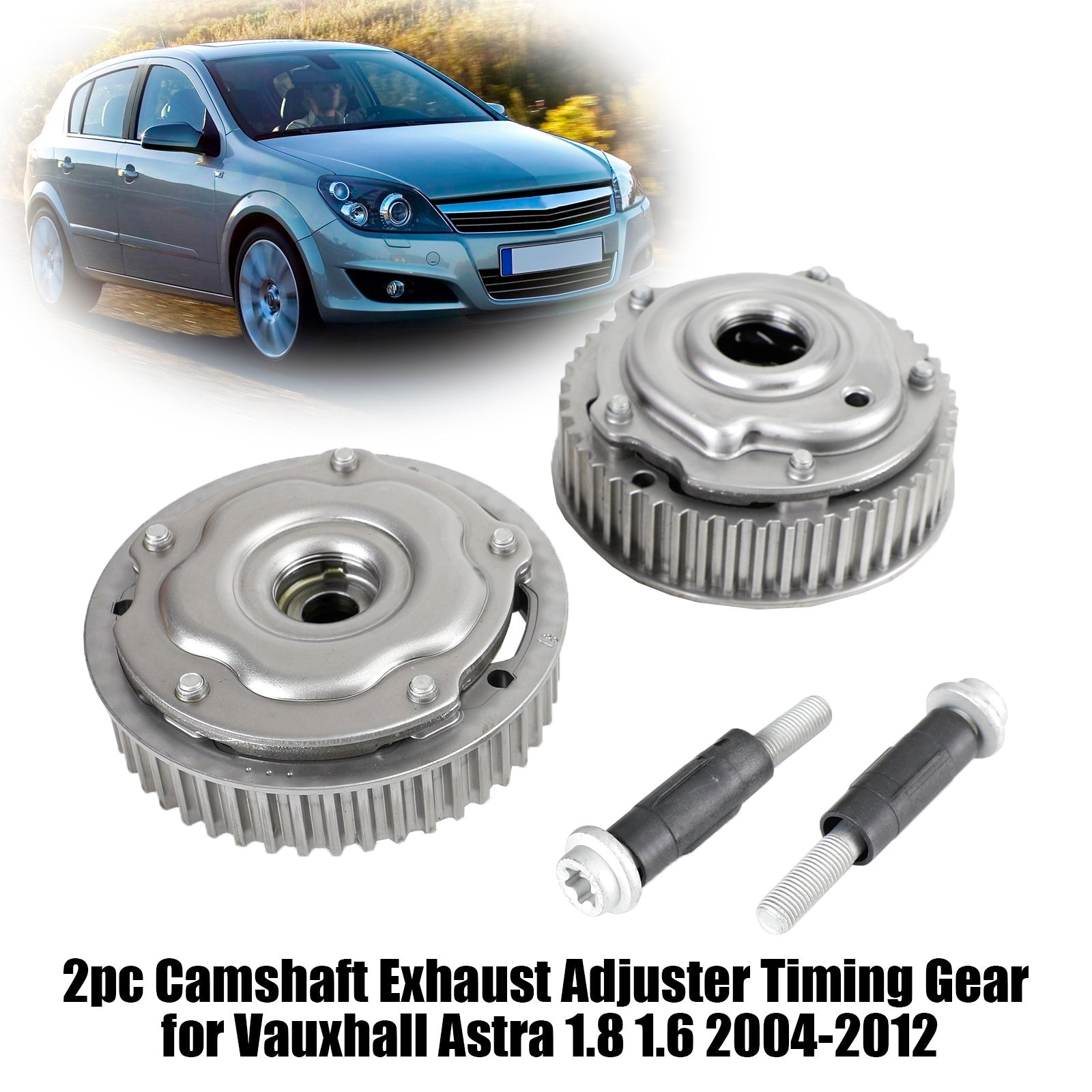 2009-2011 Chevrolet Aveo 5 1.6L 1598cc 98cu. IN. L4 DOHC 2pc Intake & Exhaust Camshaft Adjusters 55567049