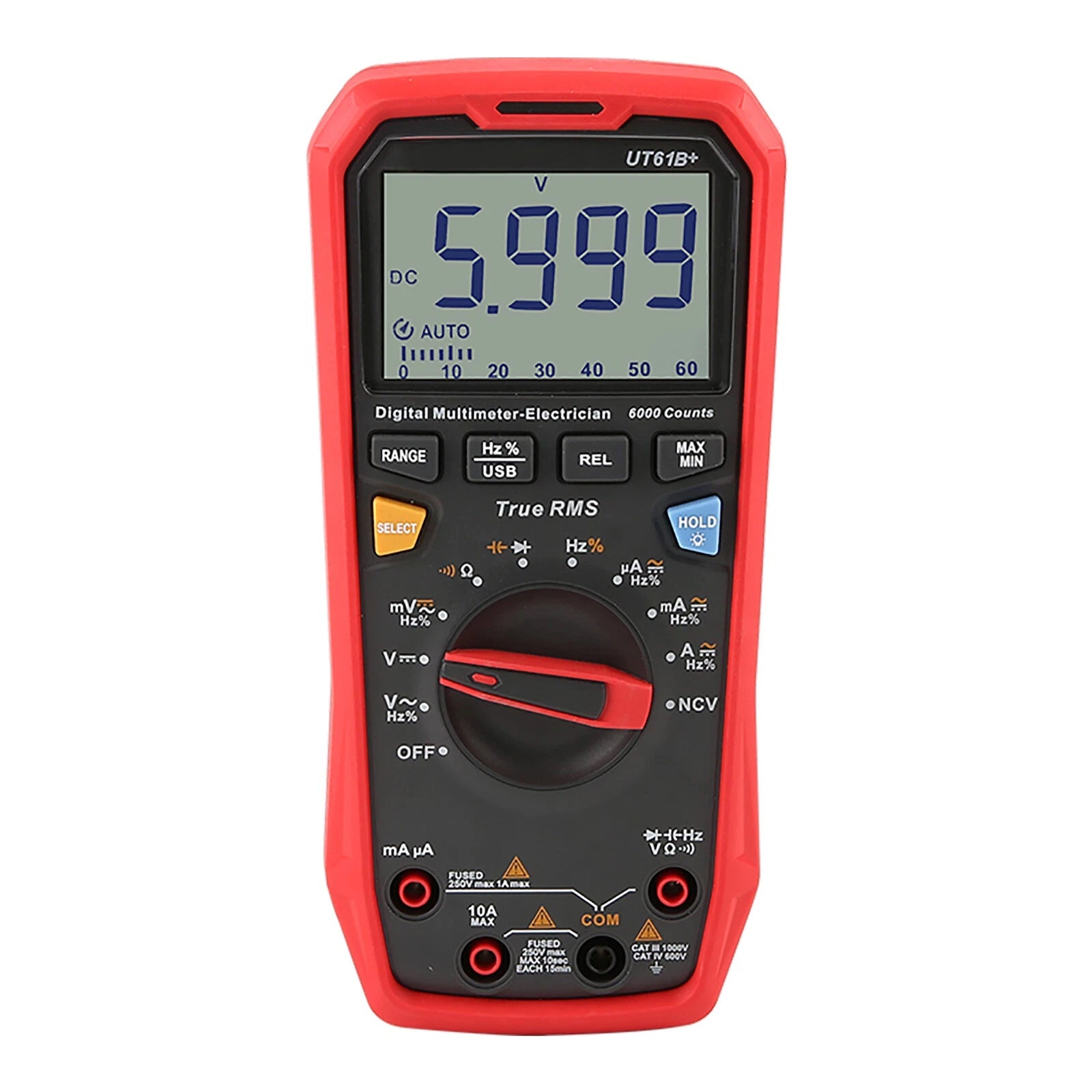 UT61B+ Digital Multimeter AC/DC Voltage Current Resistance Capacitance Tester