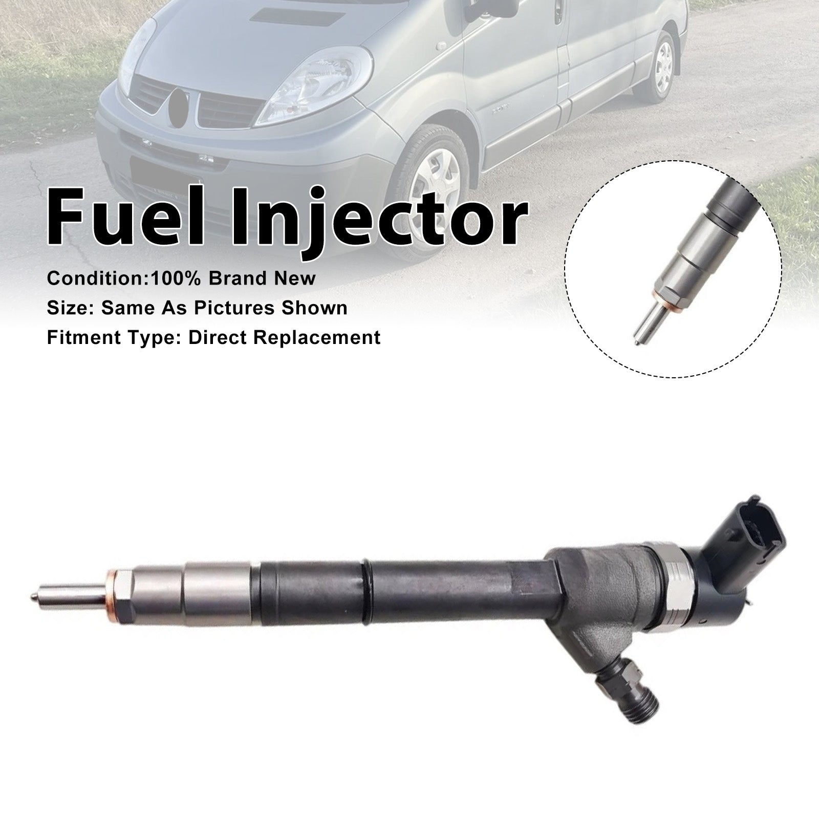 For Opel Vivaro 2.0L 1Pcs Fuel Injector 0445110338