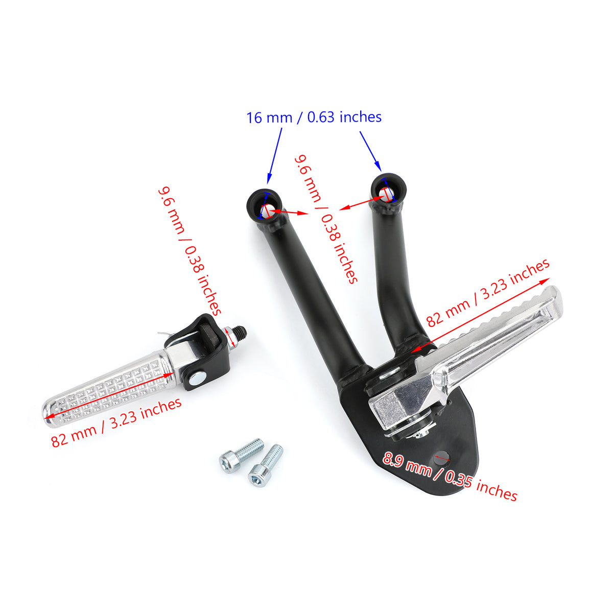 Rear Foot Pegs Footrests Passenger for Honda 17-22 CMX300 CMX500 Rebel 300/500
