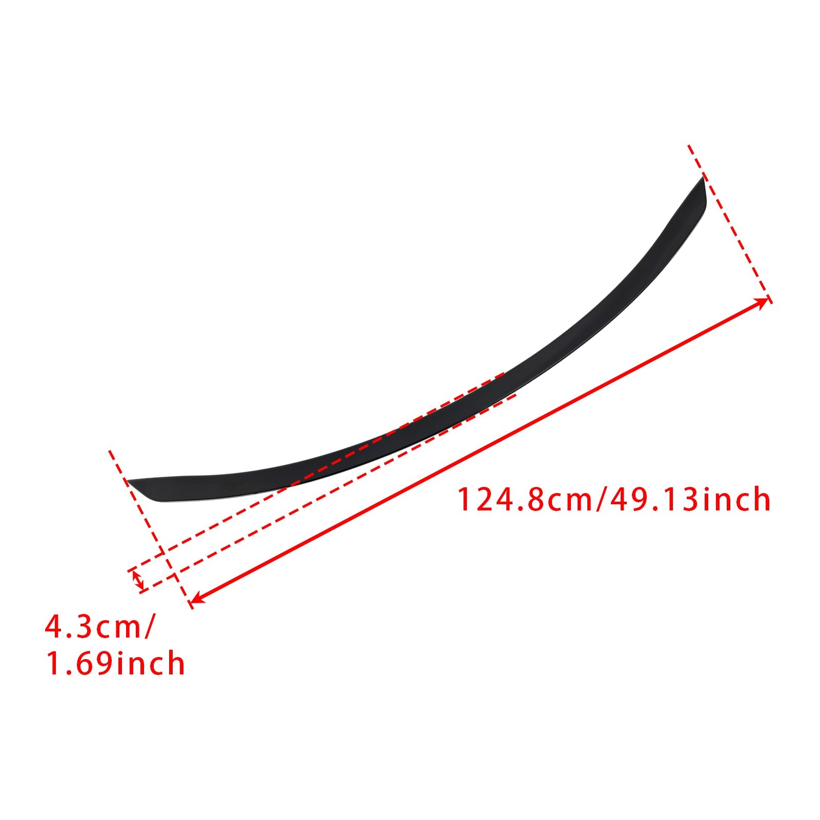 Gloss Black Rear Spoiler For Mercedes-Benz C-Class W206 C63 S Style 2021+