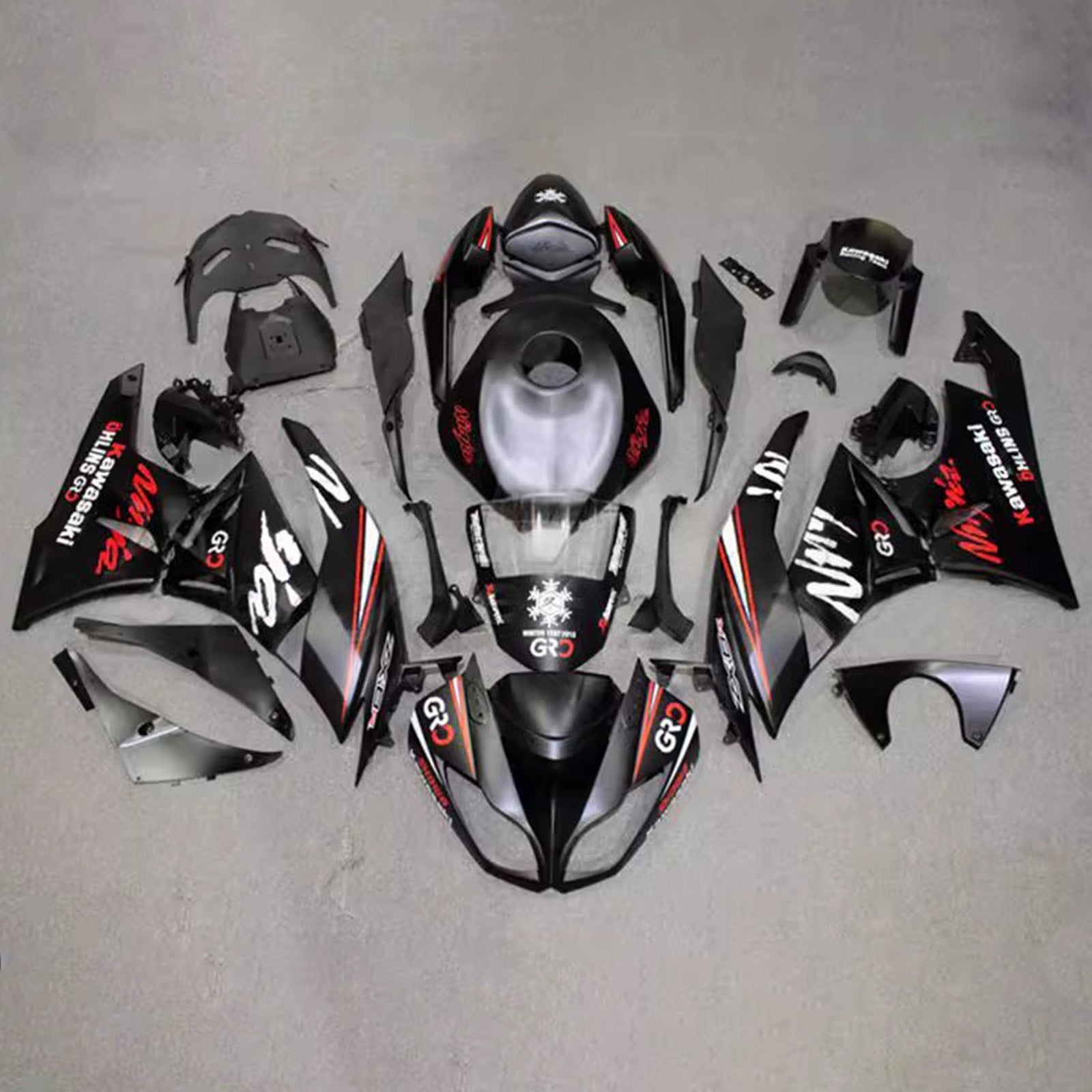 Injection Fairing Kit Bodywork Plastic ABS fit For Kawasaki ZX6R 636 2009-2012
