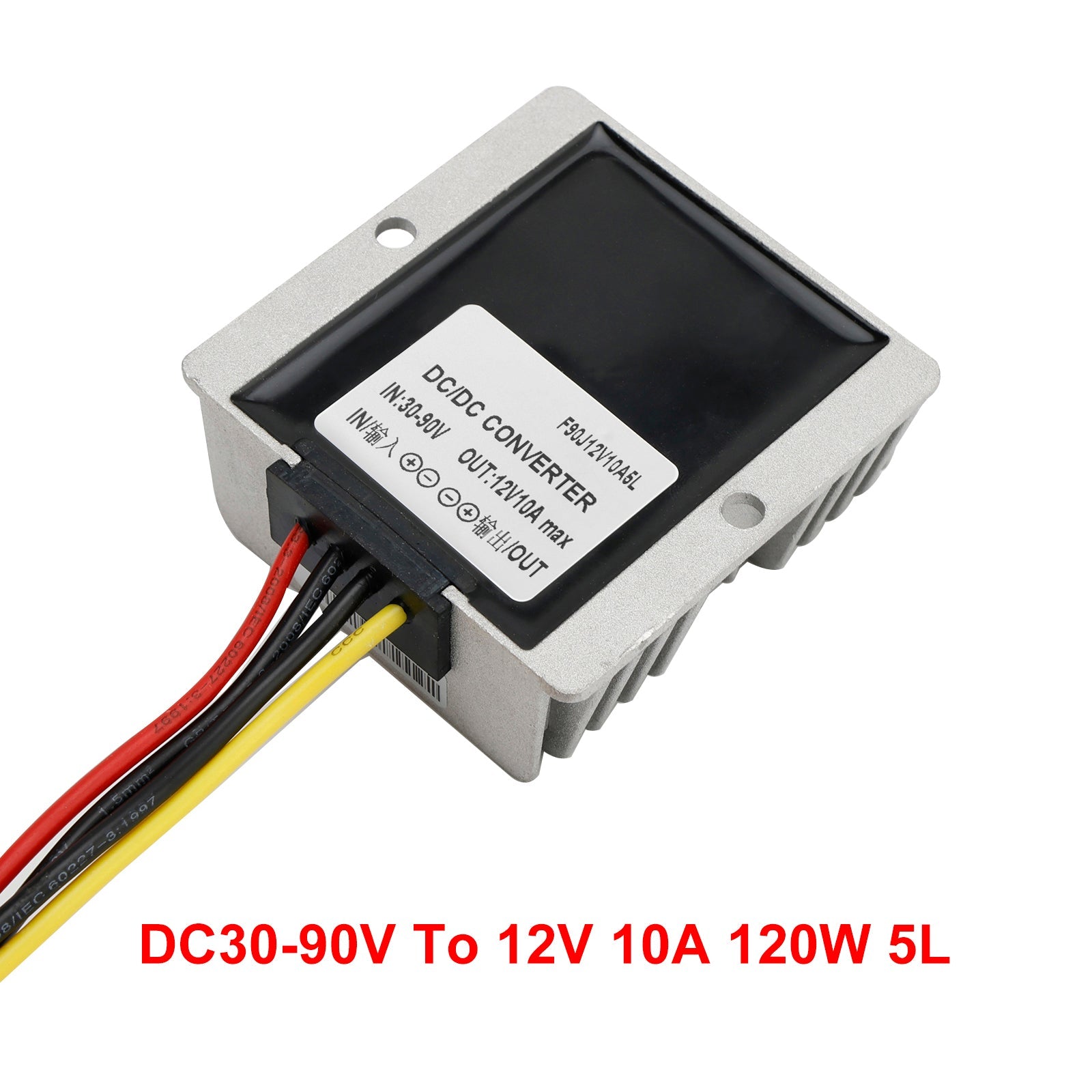 Waterproof DC 30-90V to 12V 10A 120W Step-Down Power Supply Converter Regulator