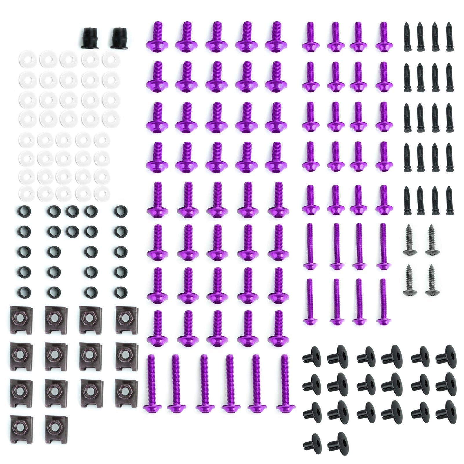 Purple Fairing Bolts Screws Bodywork Kit For Yamaha YZF R6 R1 R3 R25 FZ07 FZ09