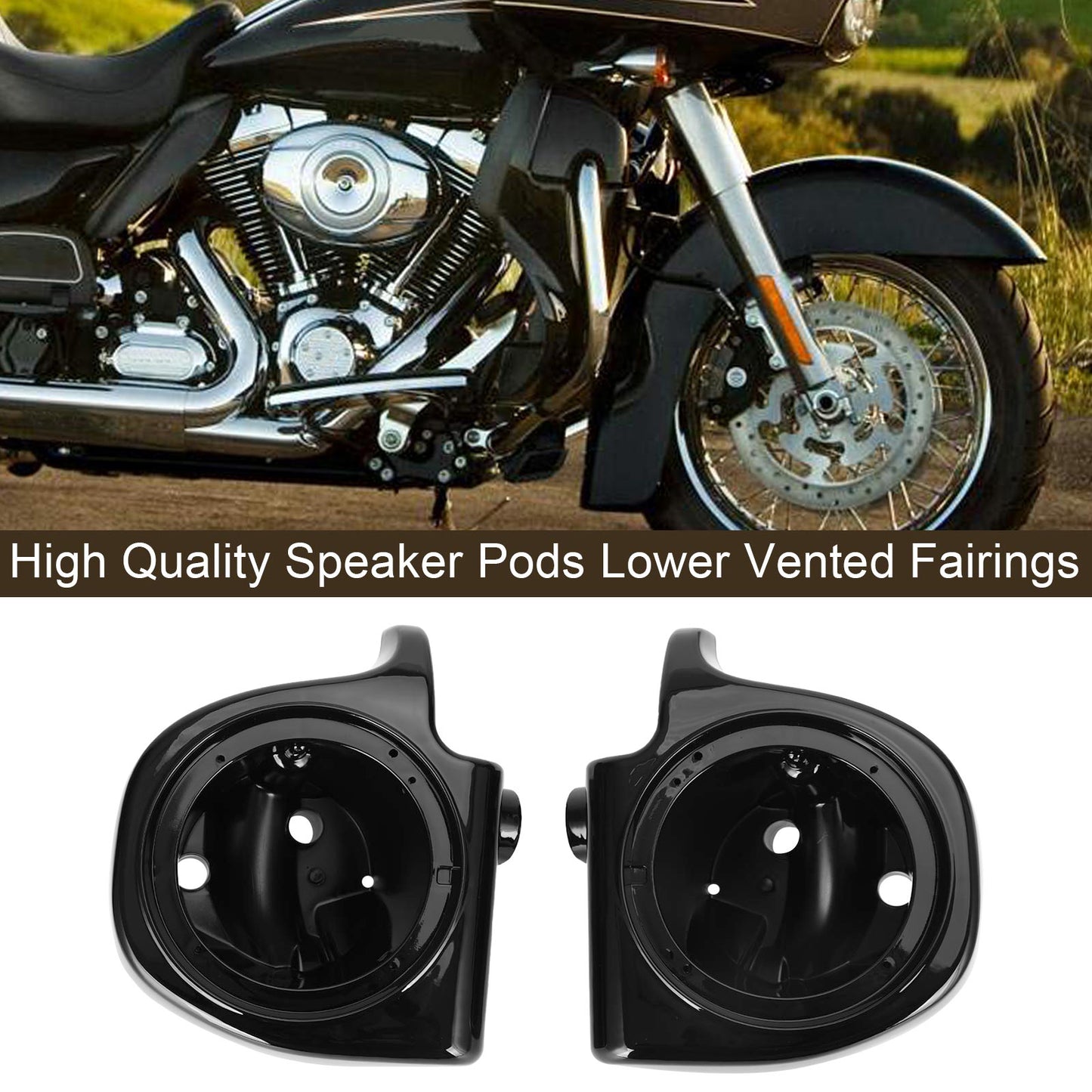 93-13 Speaker Pods Box Boxes 6.5" for Road King Touring Lower Vented Fairings