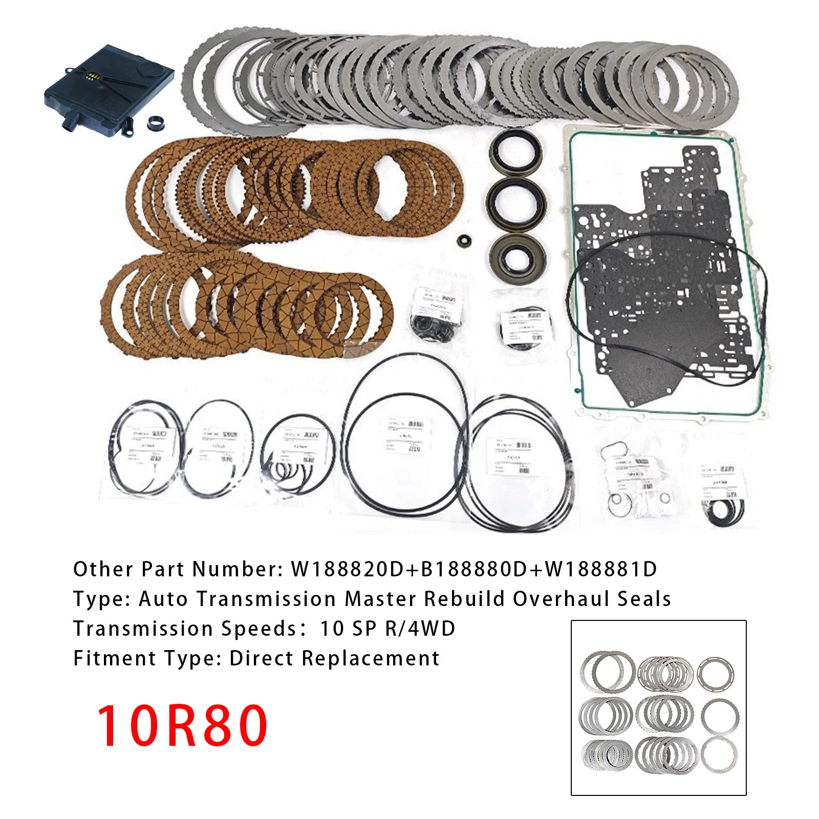 Ford F-150 Expedition 10R80 Auto Transmission Master Rebuild Overhaul Seals