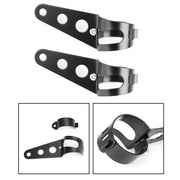 43mm-50mm Fork Black Headlight Mount Bracket Motorcycle Head Lamp Holder Adapter