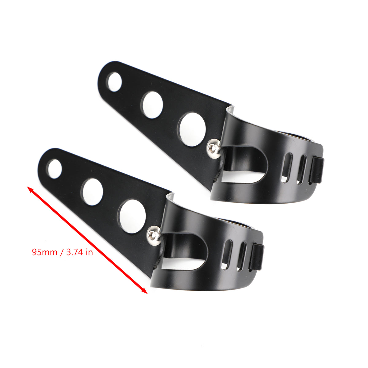 43mm-50mm Fork Black Headlight Mount Bracket Motorcycle Head Lamp Holder Adapter