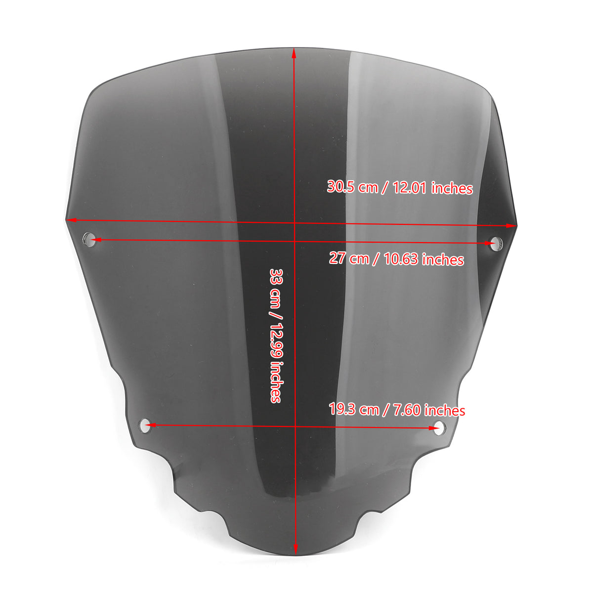 1x Short 4mm Motorcycle Windscreen