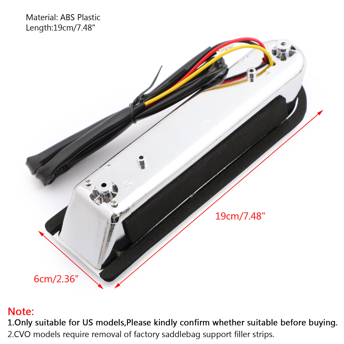 LED Inserts Saddlebag Filler Support Lights For Harley Touring Electra Glide 14+