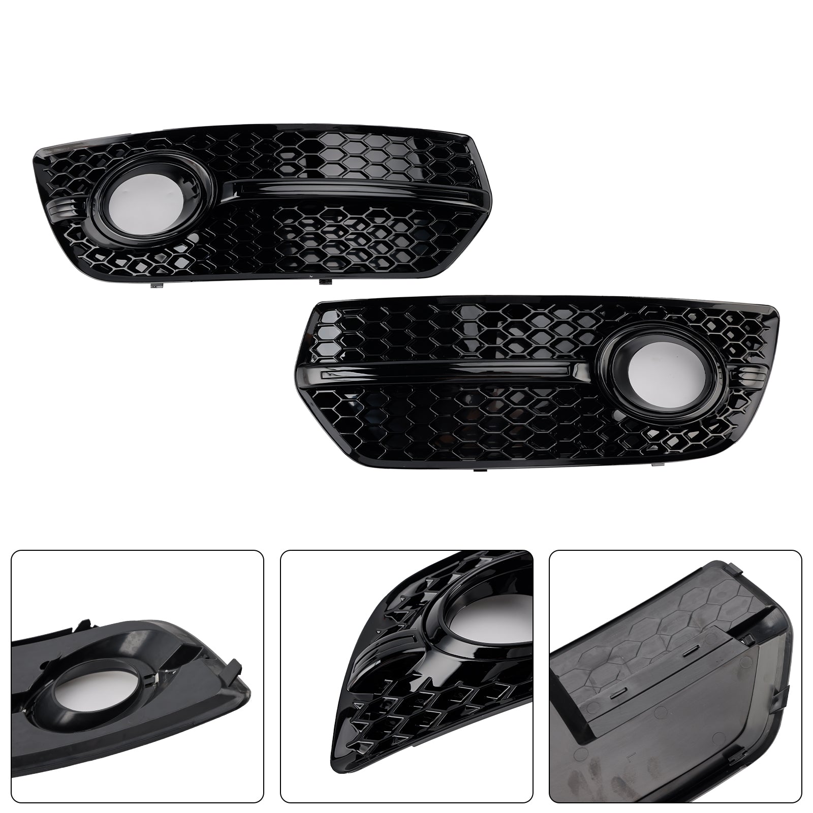 2009-2012 Audi Q5 2PCS Front Bumper Grill Fog Light Lamp Covers