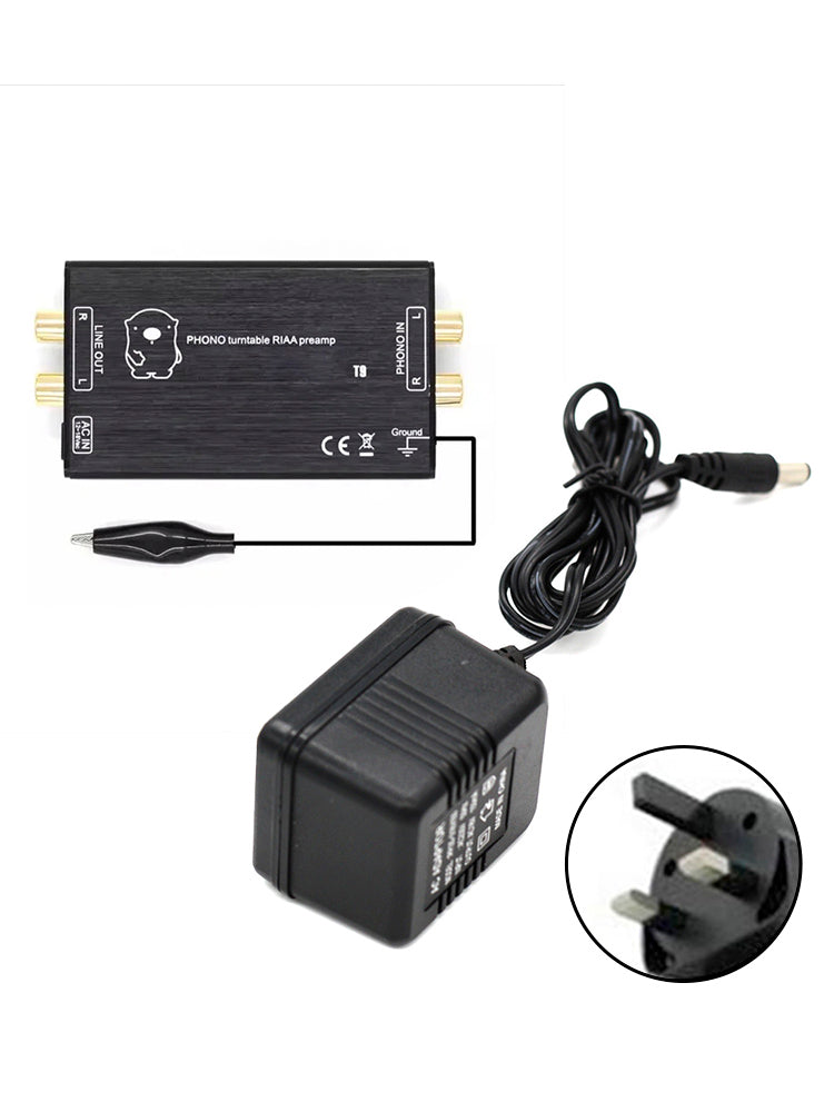 T9 Phono Preamp Preamplifier MM Phono Stage Preamp LP Vinyl Record Player