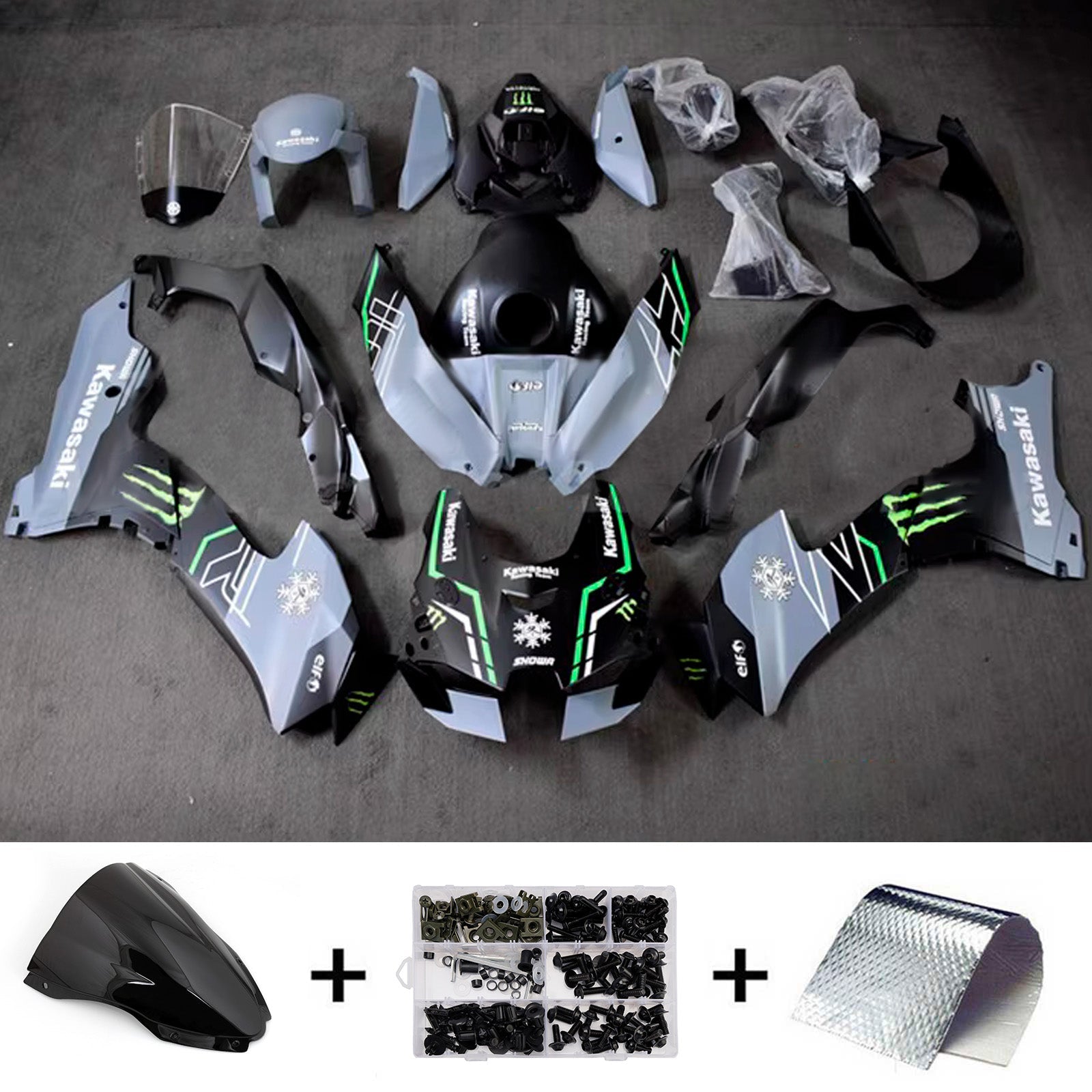 Injection Fairing Kit Bodywork ABS fit For Kawasaki ZX-10R ZX-10RR 2021-2025