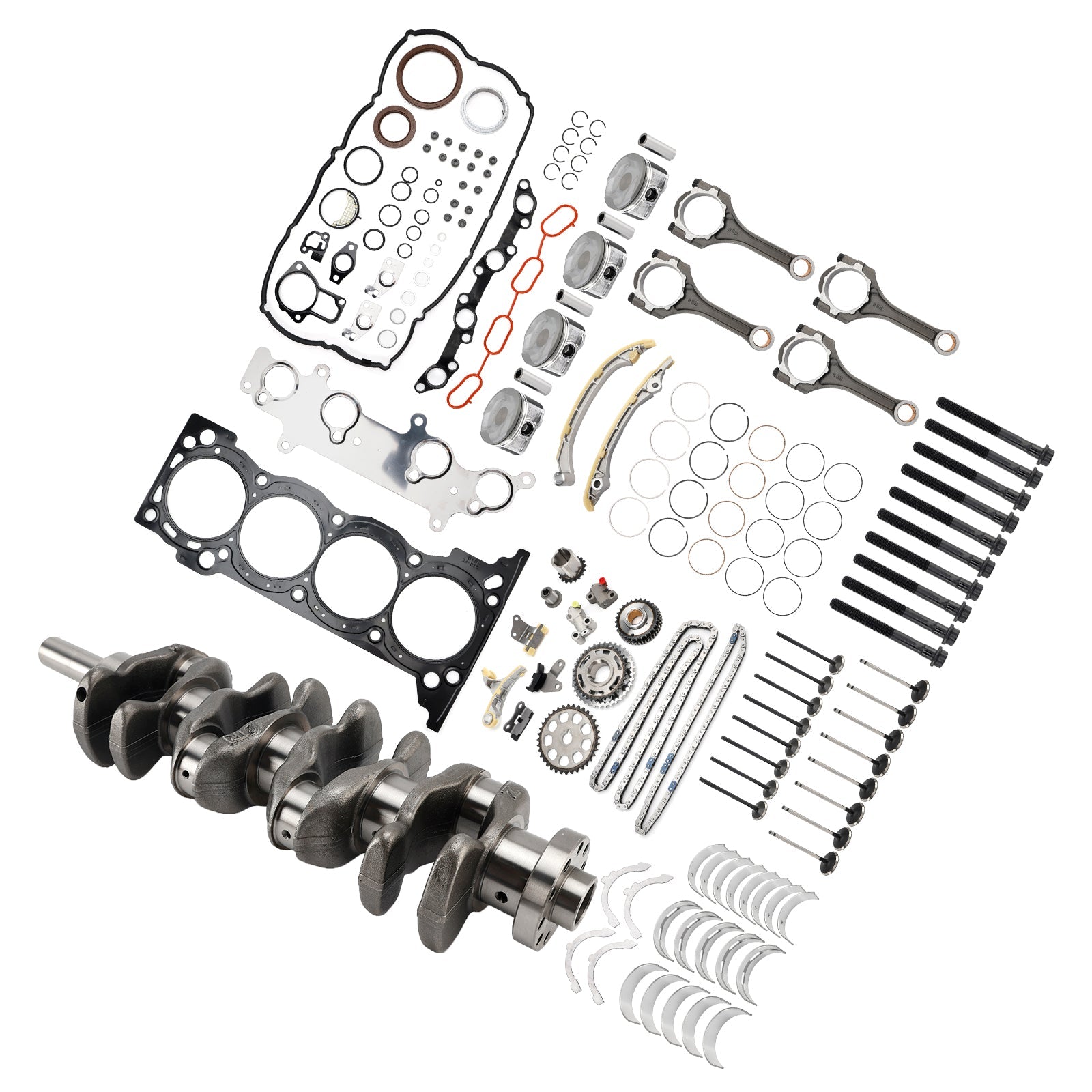 2010 TOYOTA 4RUNNER 2.7L Engine Rebuild Piston Gasket Timing Kit w/ Crankshaft Rods 13401-75020 1304175030