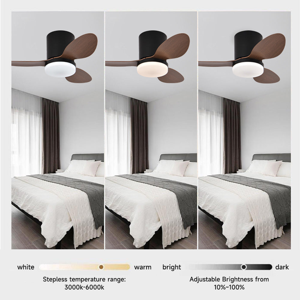 Dimmable LED DC Motor 42” Profile Ceiling Fan with Lights Remote/App Control