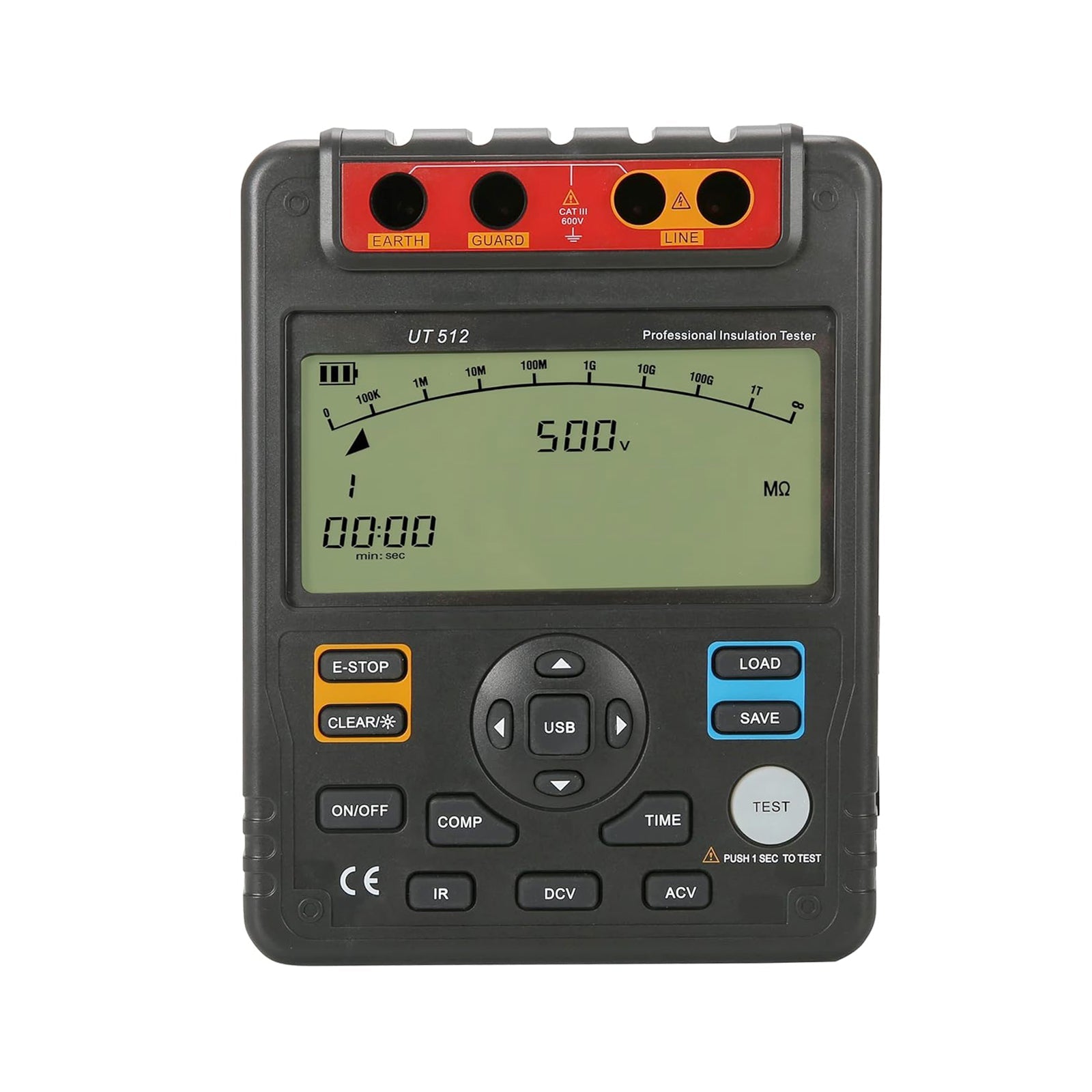 UT512 Insulation Resistance Testers Voltmeter Auto Range 2500V 100GΩ