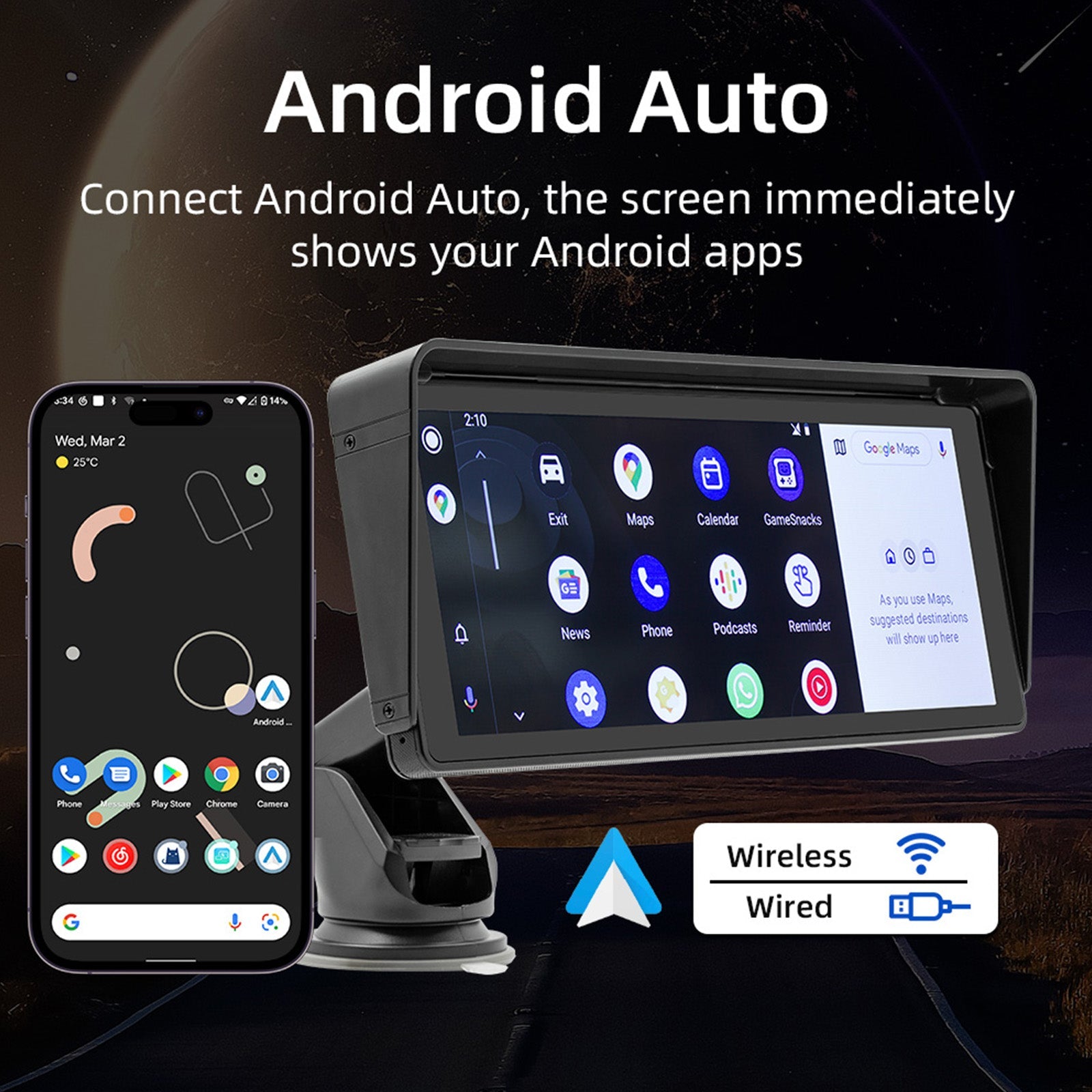 10.77" Car MP5 Player Bluetooth Car FM Transmitter Wireless Carplay 4 LED Camera