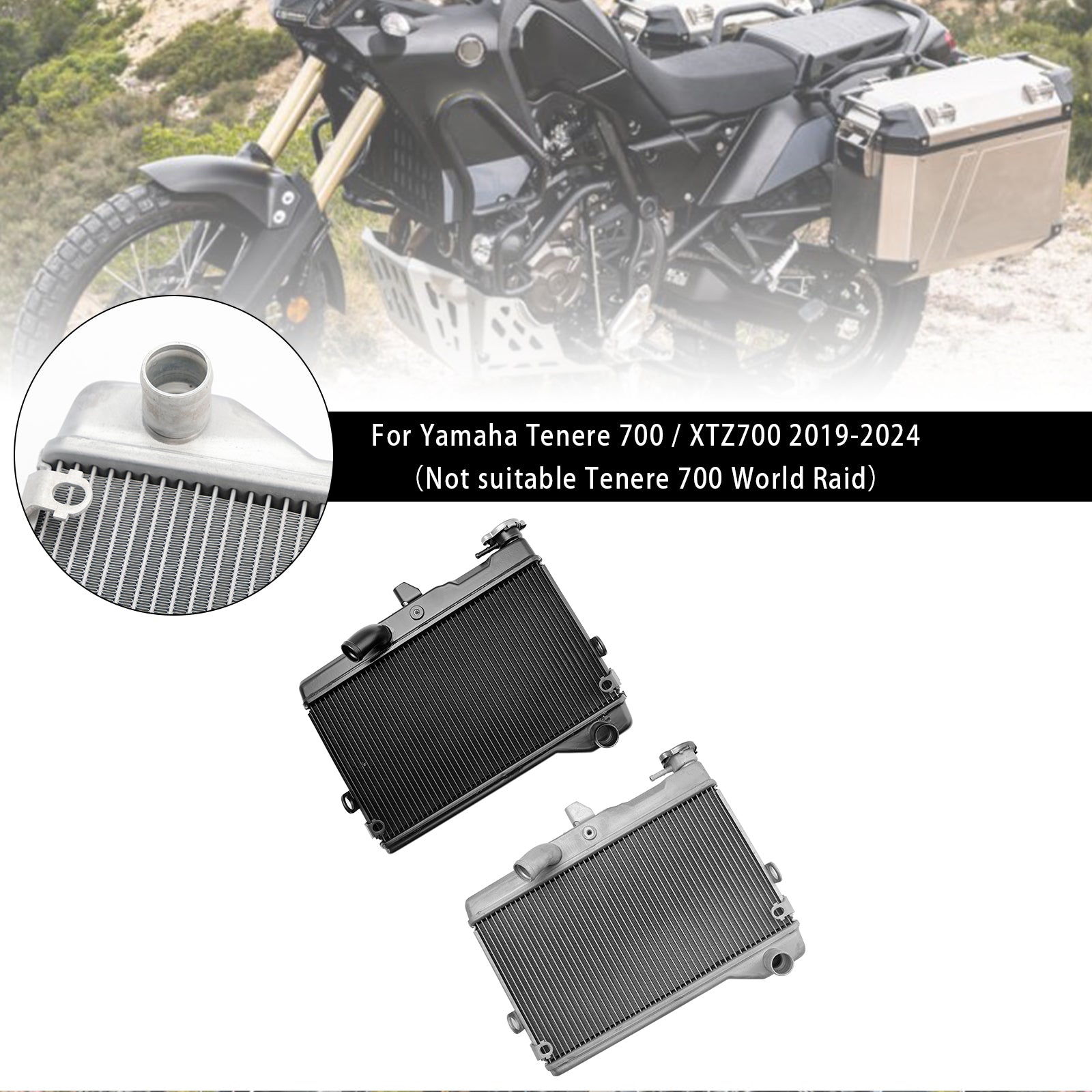 2019-2024 Yamaha Tenere 700 XTZ700 Radiator Cooling Engine Cooler