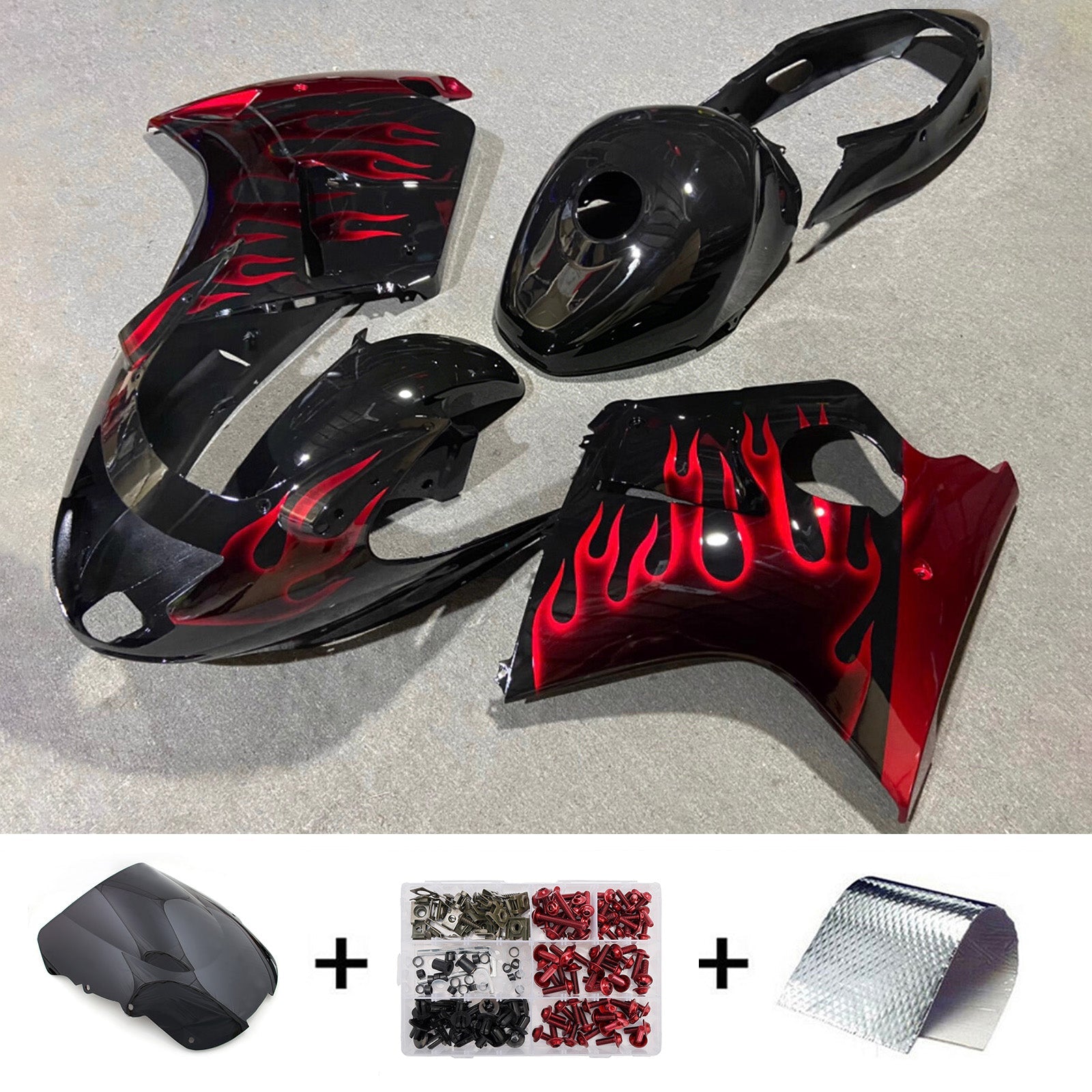 Injection Fairing Kit Bodywork ABS For Honda CBR1100XX SuperBlackBird 1996-2007
