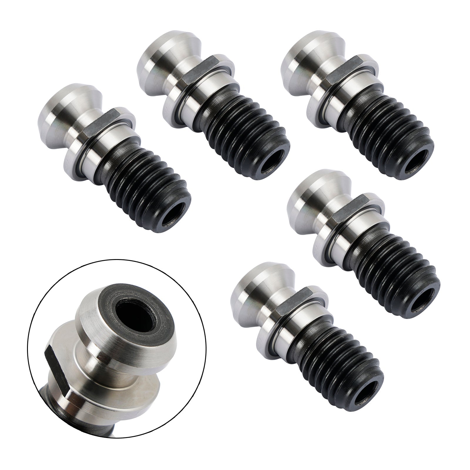 5Pcs CAT40 45掳 0.740" Coolant Pull Stud Retention Knob For Mazak Fadal Silver