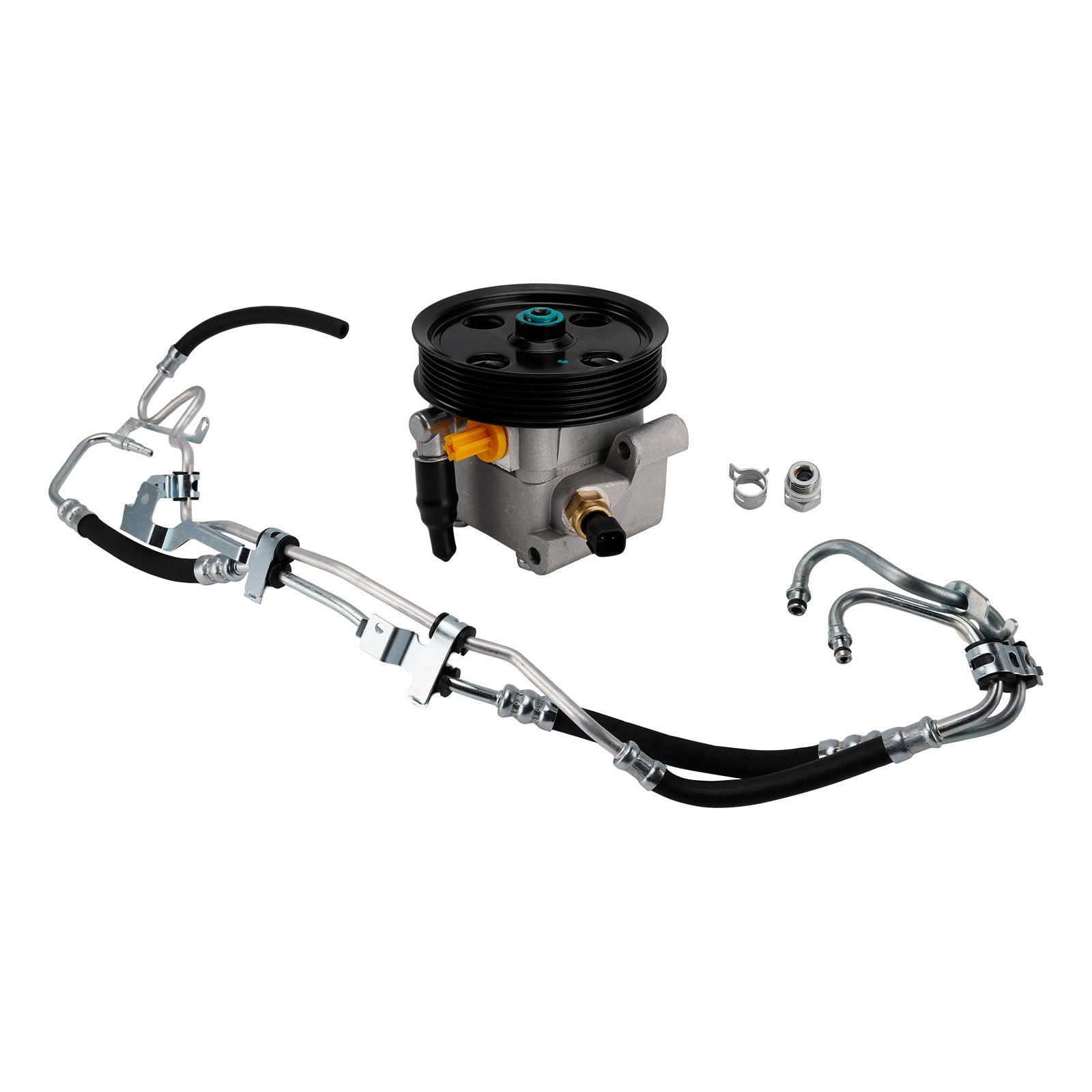 Power Steering Pump + High Pressure Pipe For 2007-2011 Ford C-Max 1743278