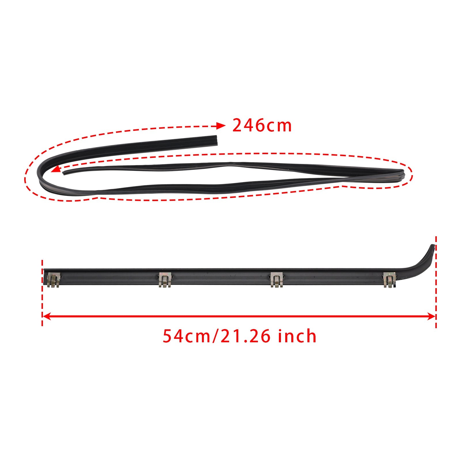 1987-1997 Ford F350 Truck Front Window Sweep 4PCS Door Window Seal Belt Weatherstrip+2PCS Seal Kit
