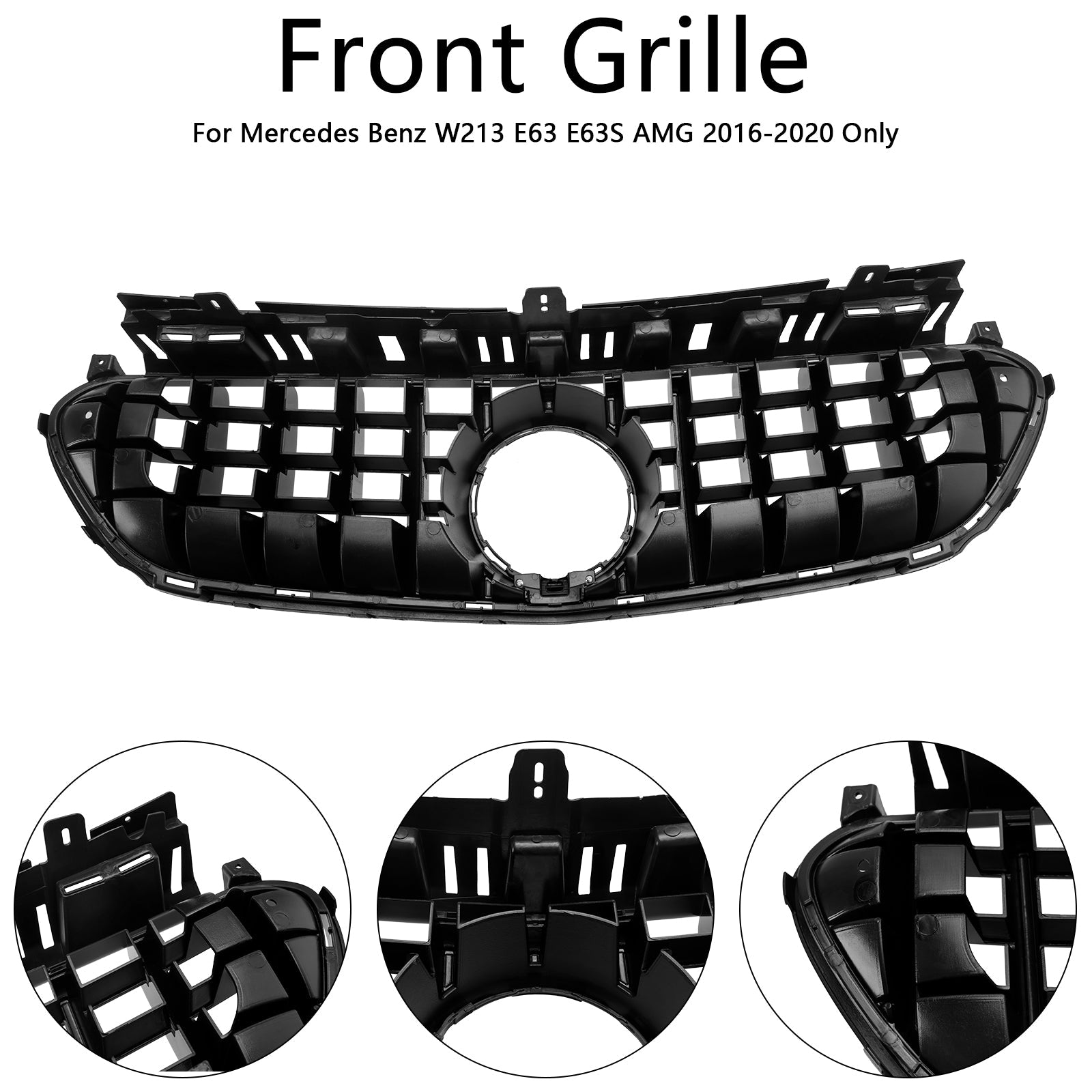 2016 2017 2018 2019 2020 Mercedes Benz W213 E63 E63S AMG Only Front Bumper Grille Grill