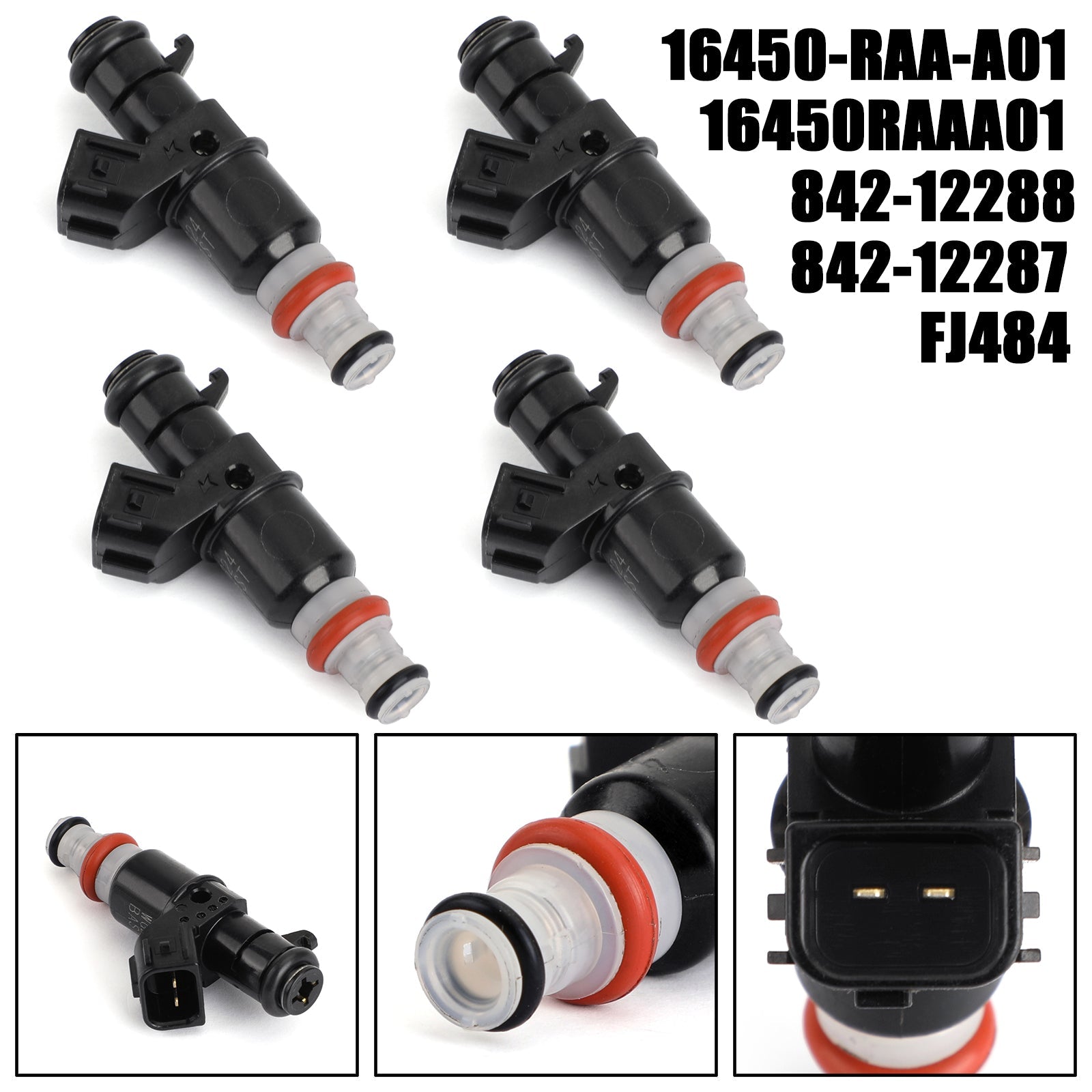 2003-2007 HONDA ACCORD 2.4L 2354CC I4 4PCS Fuel Injectors 16450RAAA01 16450-RAA-A01