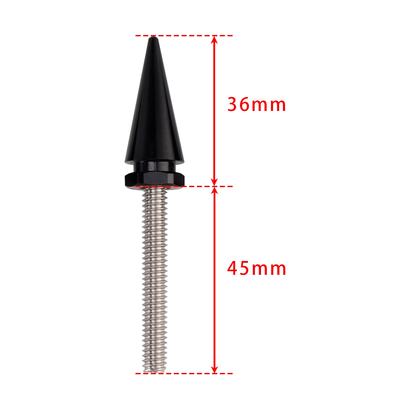 3 Spiked Windshield Bolts Black For Electra Glide Tri Glide Street Glide 14-25