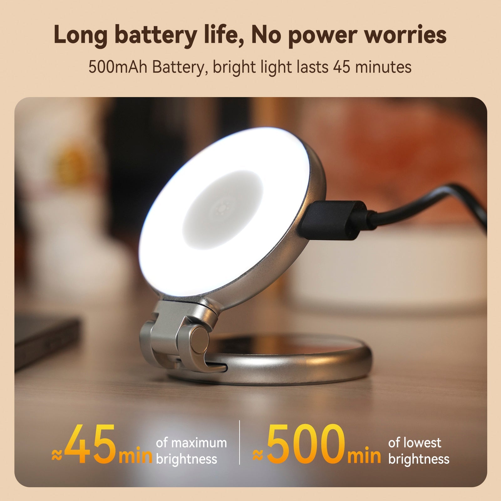 Mobile Phone Magnetic Beauty Fill Light Portable Rotating Stretch Pocket Light
