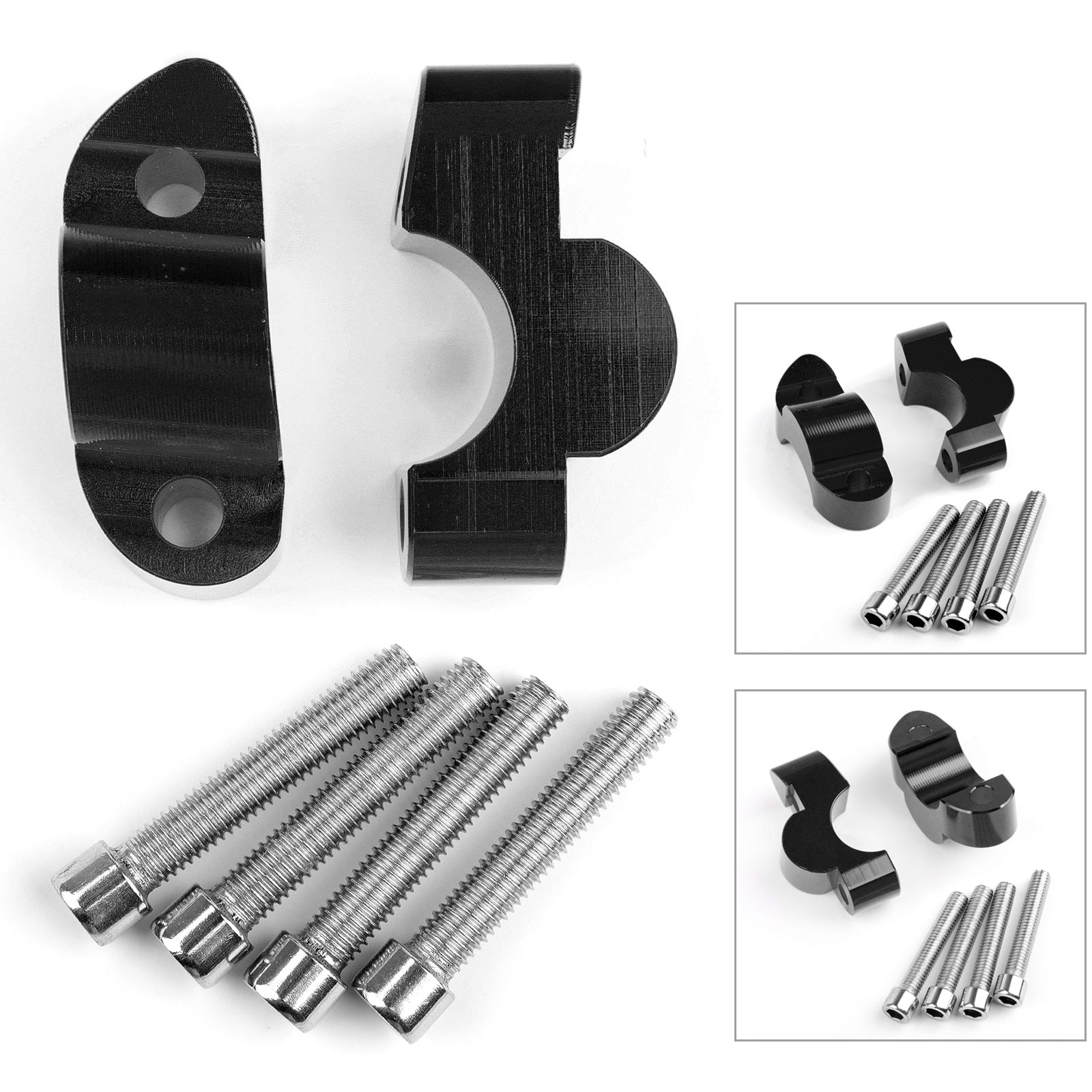 2015-2018 Suzuki GSX-S1000 GSX-S1000F Handlebar Risers 1" Bar 20mm Black