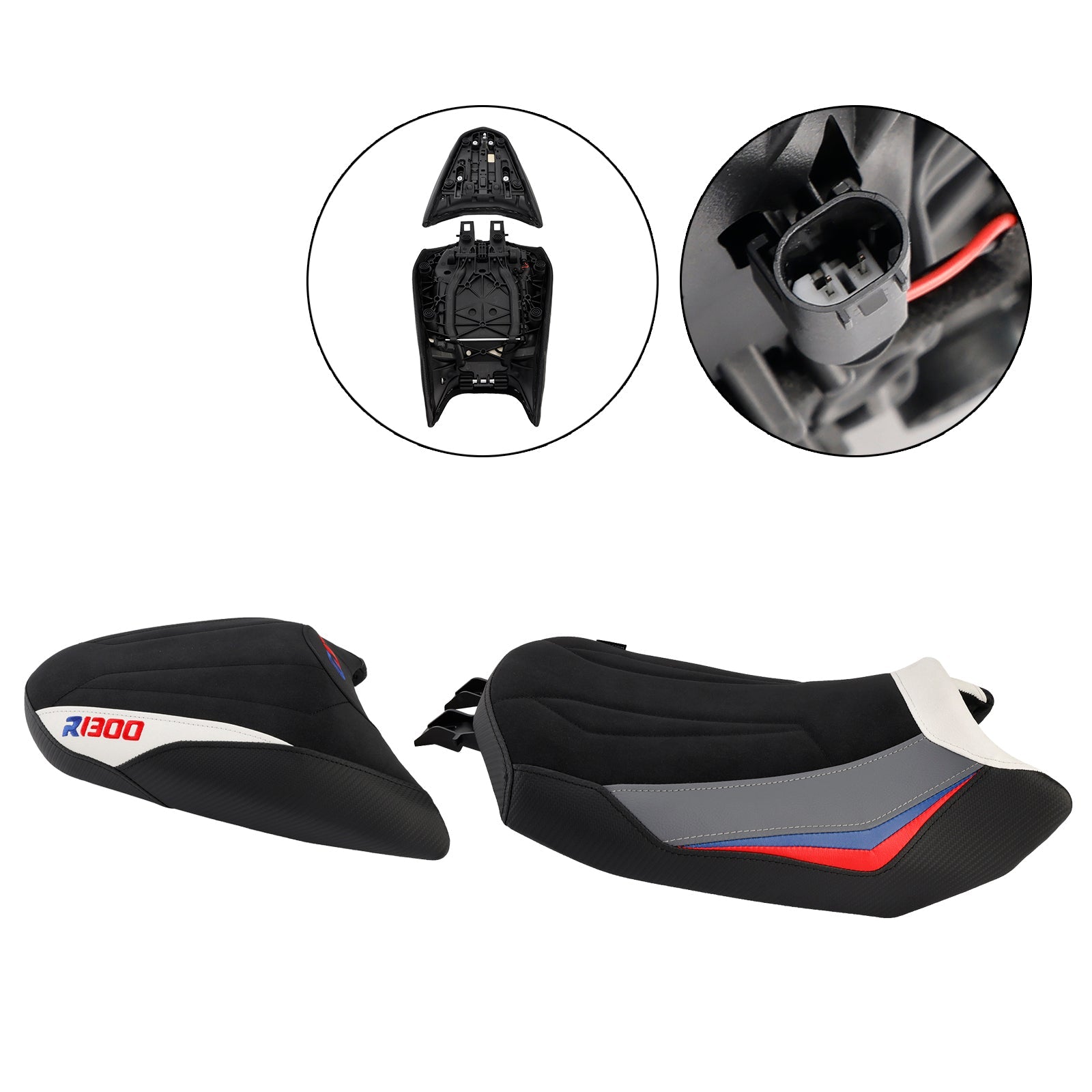 2024-2025 For Bmw R1300Gs R 1300 Gs Driver&Passenger Seat Kit Rear Cushion White
