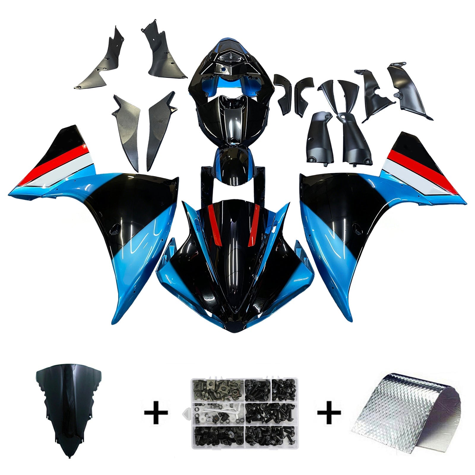 Injection Fairing Kit Bodywork Plastic ABS fit For Yamaha YZF 1000 R1 2009-2011