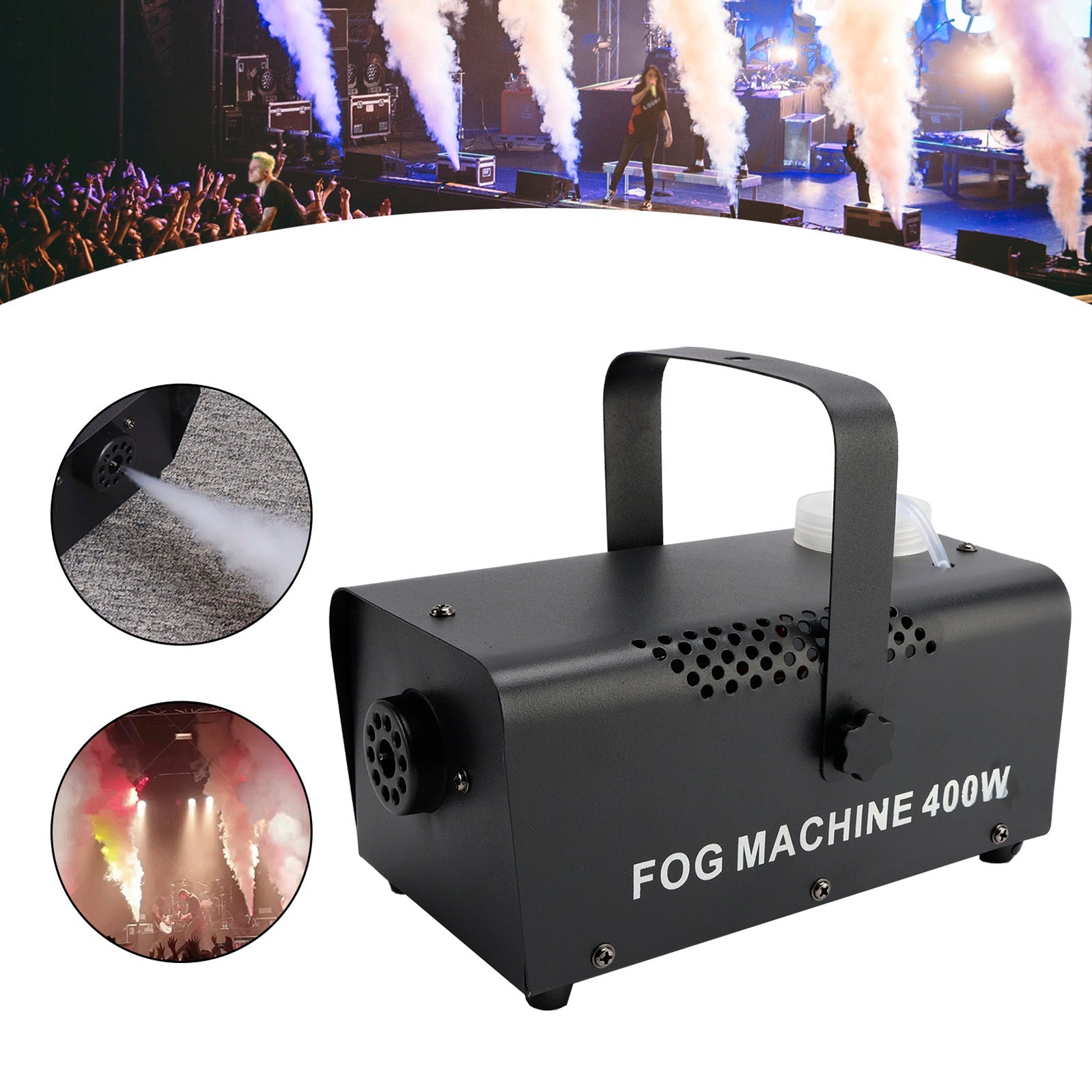 Mini 400W Fog Machine Fogging Machine Portable With Wireless Remote Control Club