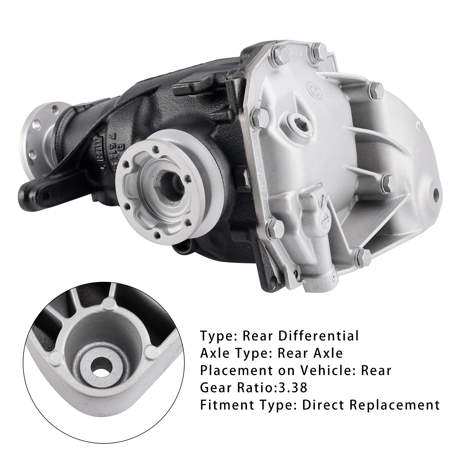 2004-2011 BMW E81 E87 1-Series Rear Differential Carrier 3.38 Ratio 33107524319 33107524320