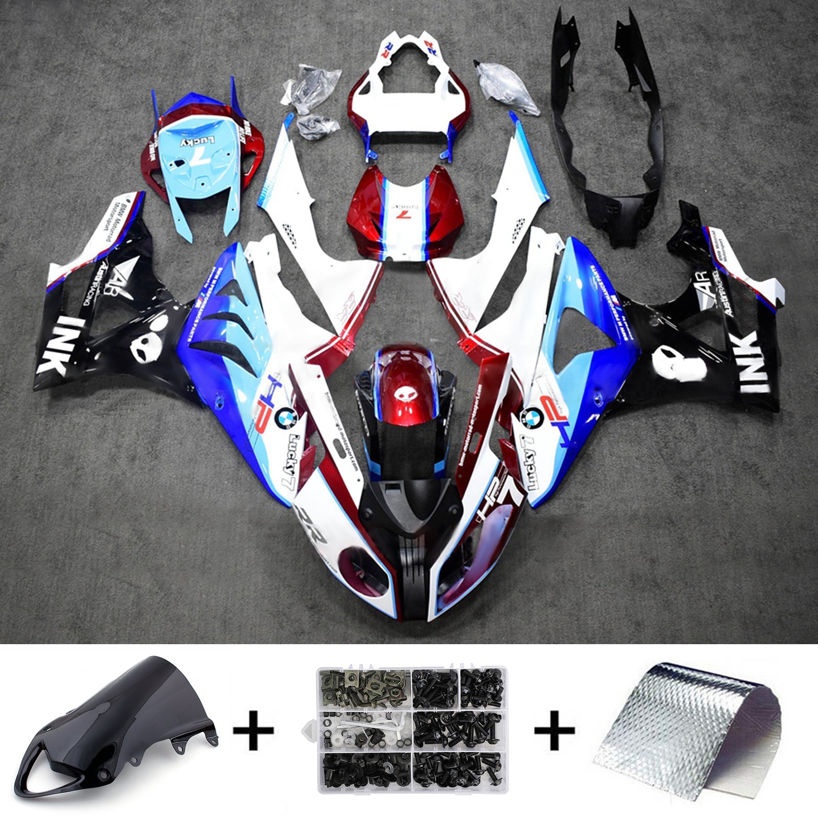 2009-2014 BMW S1000RR Injection Fairing Kit Bodywork Plastic ABS
