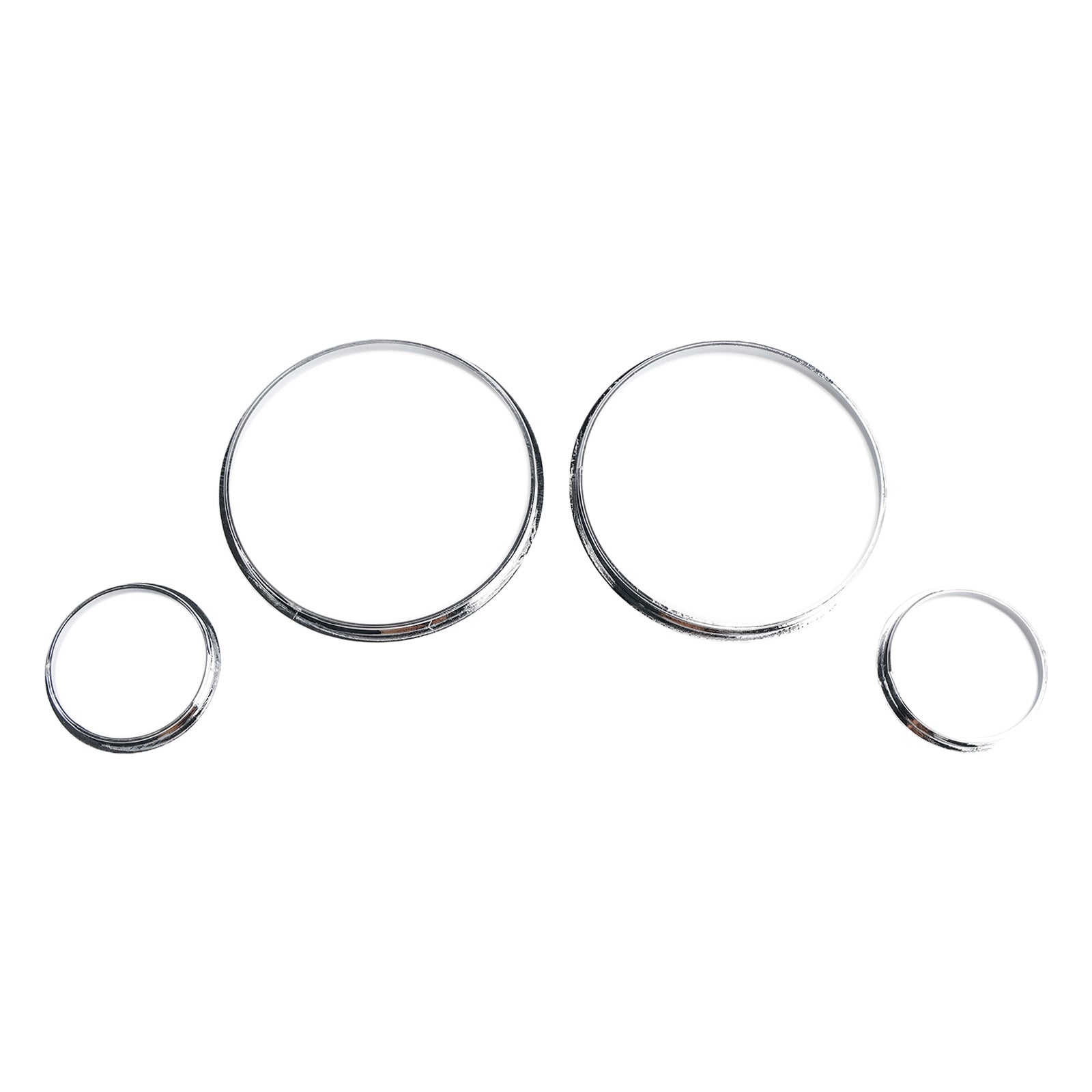 1995-2004 BMW E39 5 Series Silver Dash Trim Rings Speedometer Gauge Cluster Panel 500-125