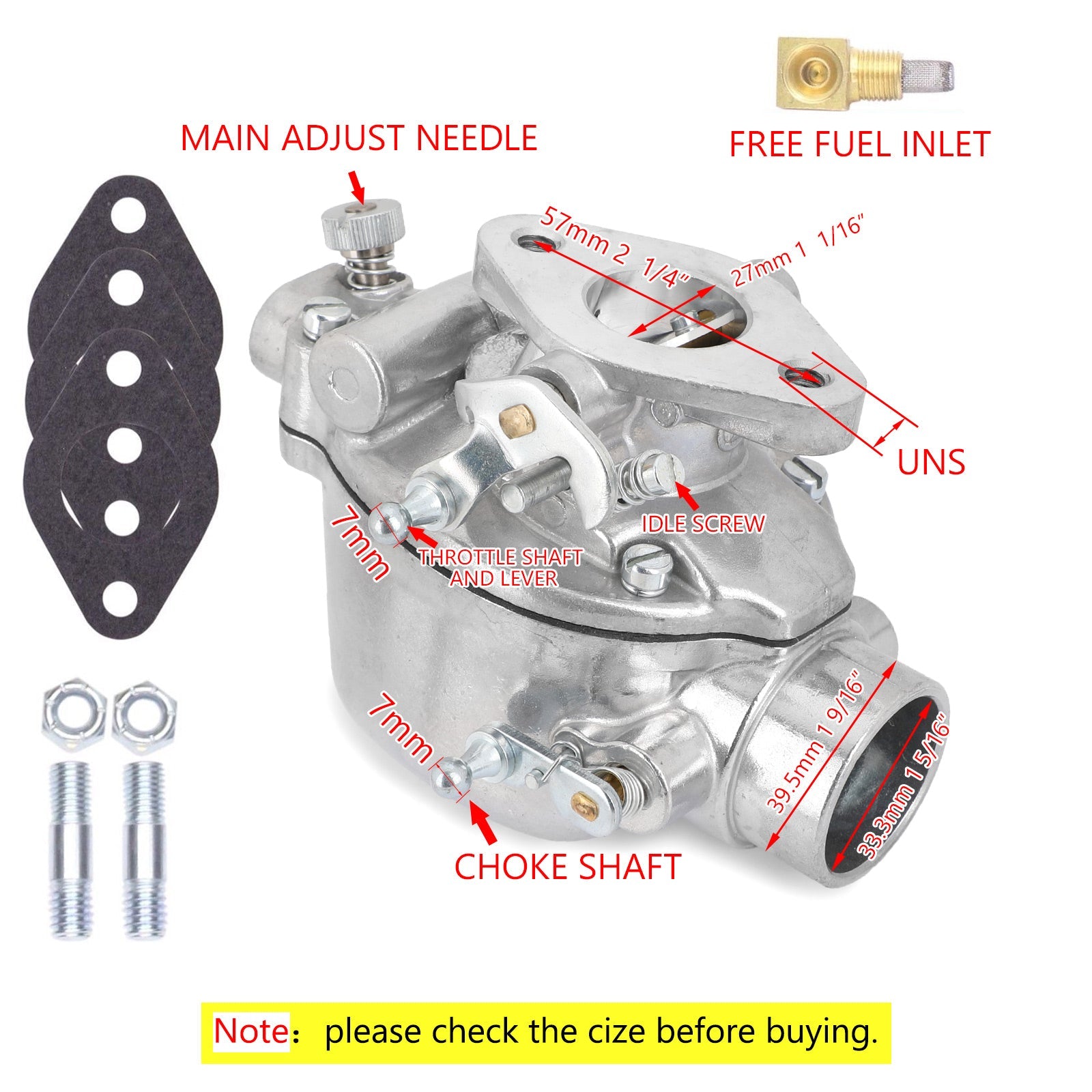 Carburetor For Ford Tractor 2N 8N 9N TSX33 8N9510C-HD New For Marvel Schebler