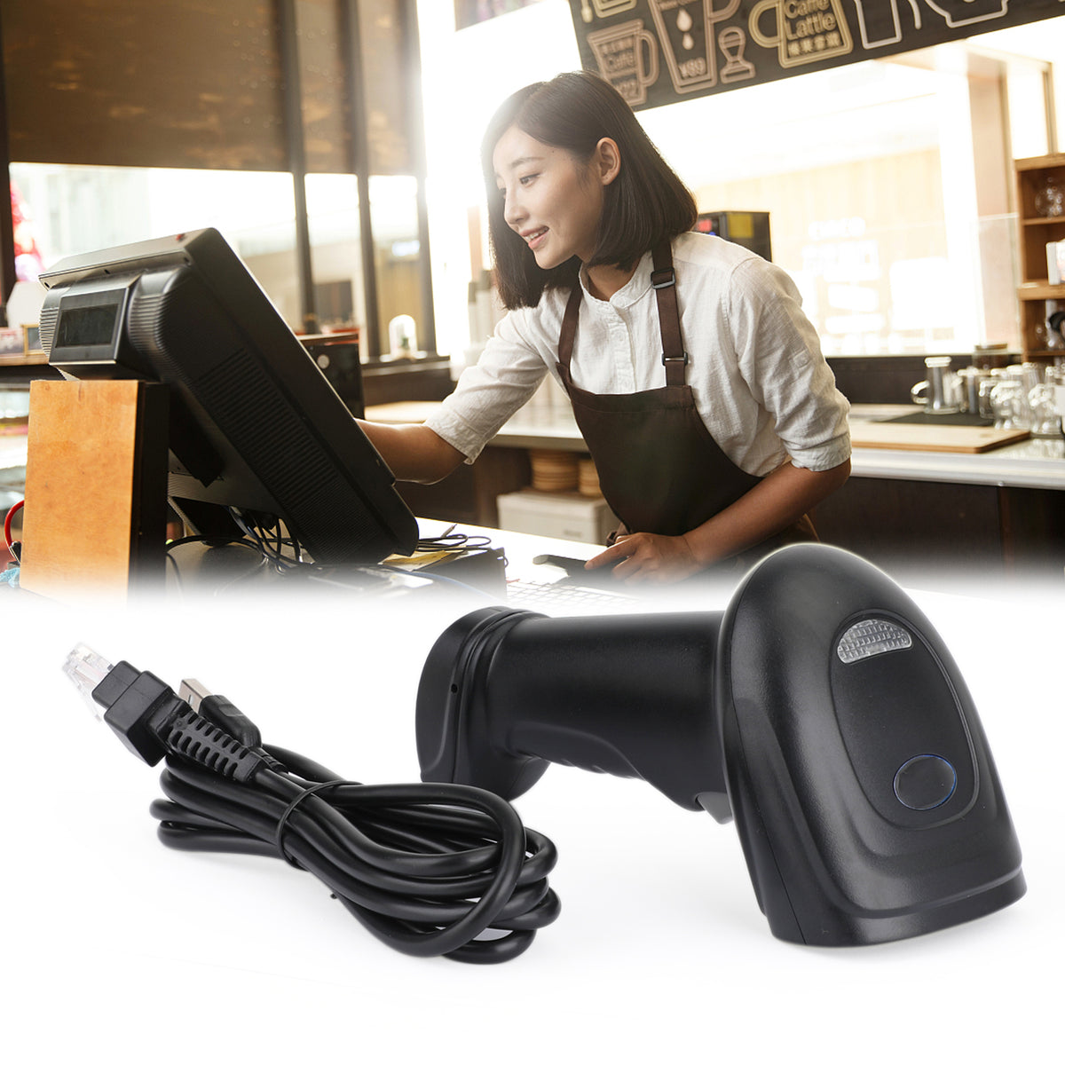 2020 Intelligent USB Laser Scan Barcode Scanner Gun Bar Handheld Code Reader