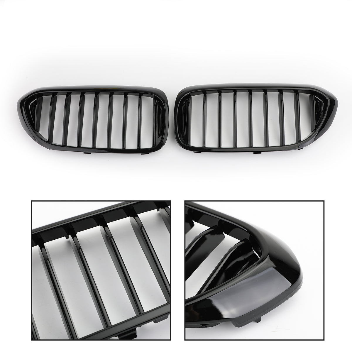 Glossy Black Front Kidney Grille Grill fit BMW 5 Series 530i 540i G30 2017-2019