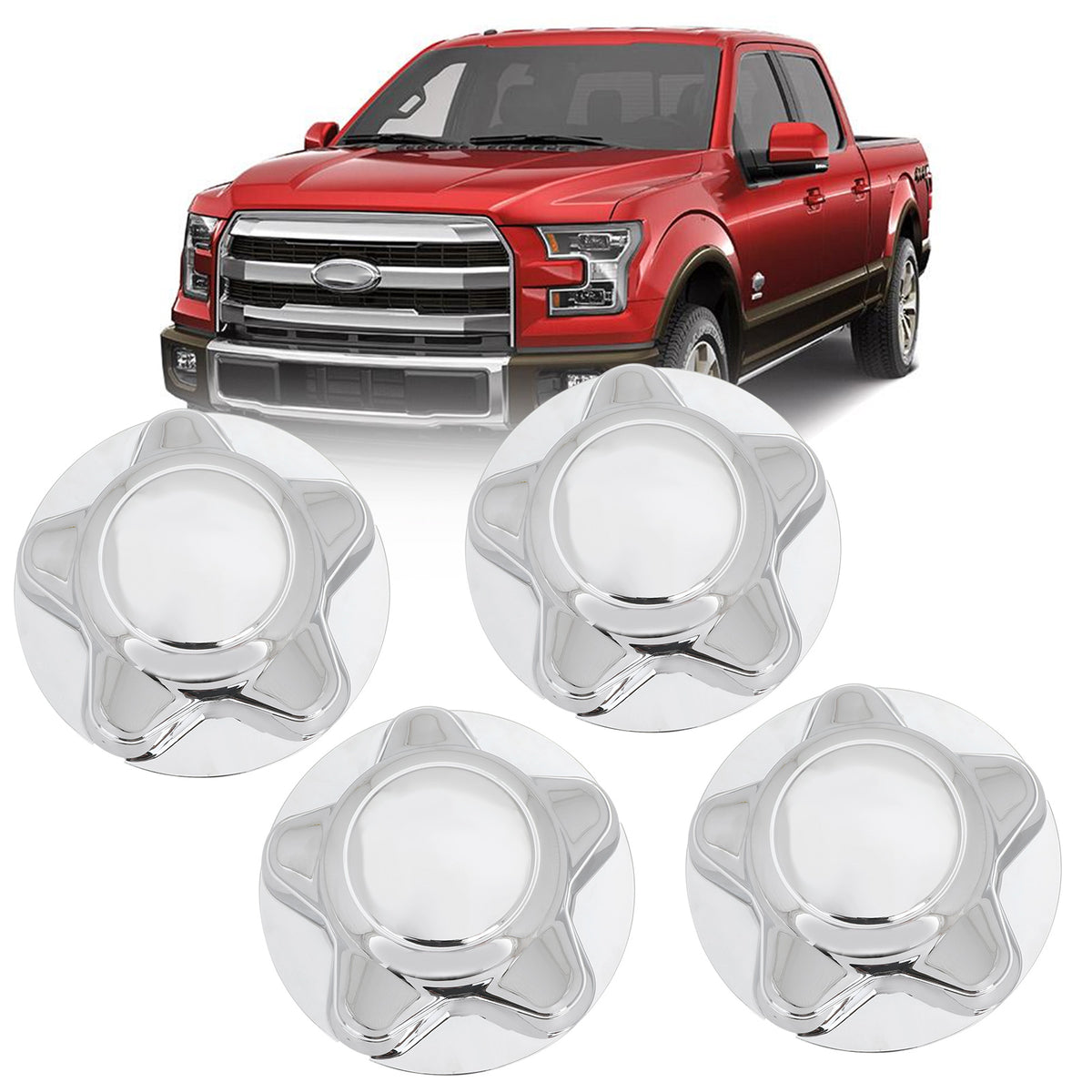 SET OF 4 7.8' Chrome Wheel Hubcap Center Cap Fits 1997-2003 Ford F-150 F-150