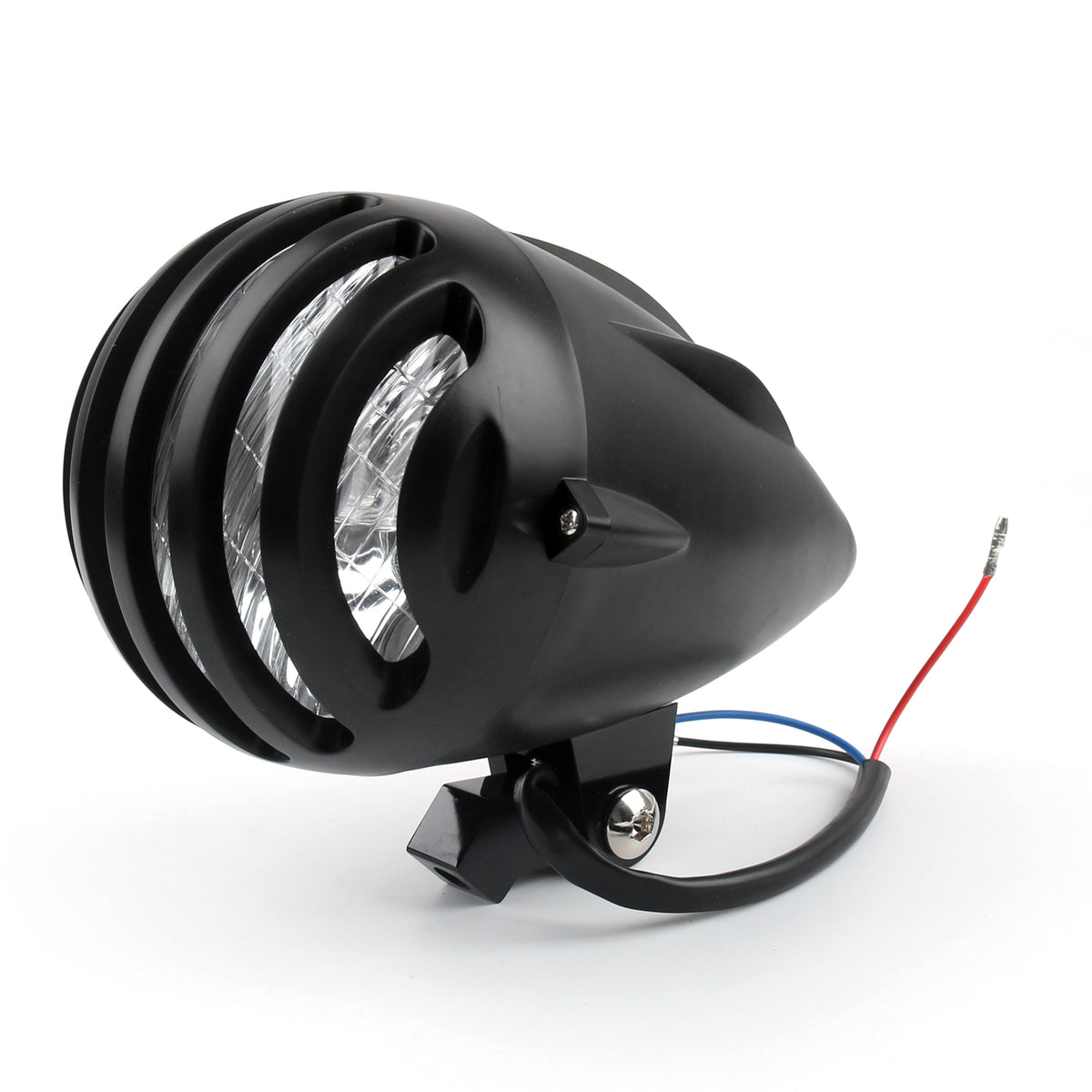 5 1/2" Motorcycle Black Bullet Headlight Lamp For Bobber Chopper Custom Metric