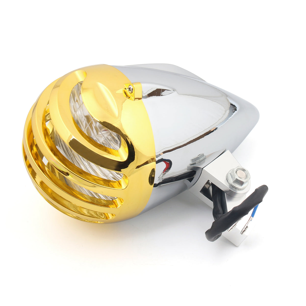 Motorcycle Bullet Headlight Lamp Chrome For Cafe Racer Bobber Chopper Custom