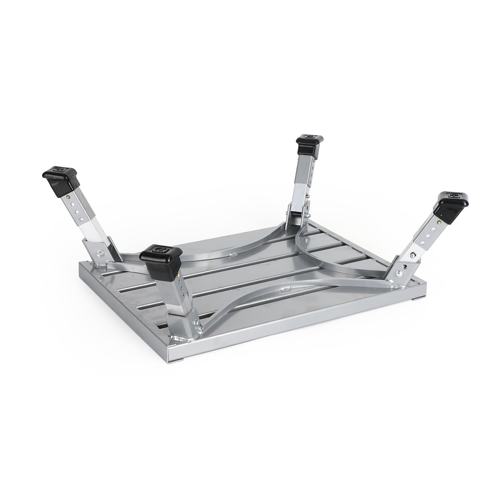 Trailer Camper Working Ladder Aluminum Platform Folding RV Step Stool Portable