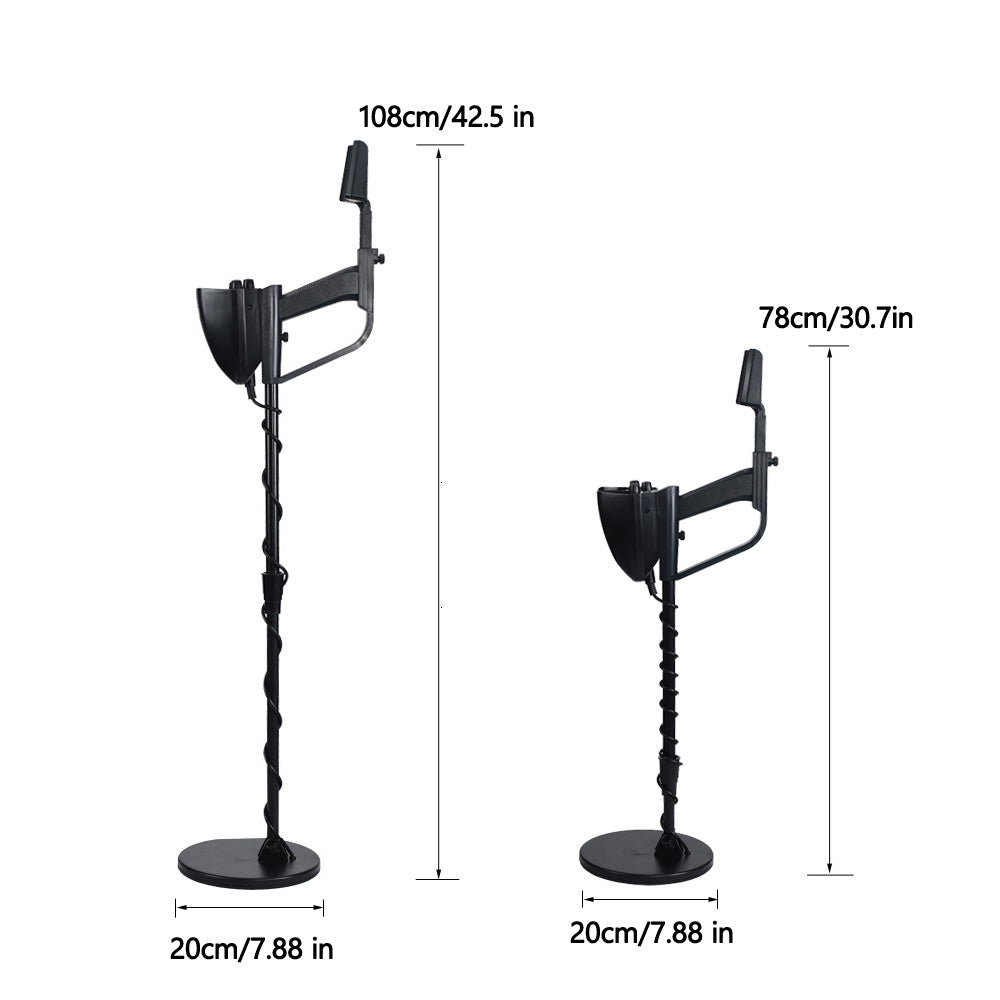 7.8" Hunter Deep Sensitive Metal Detector + Shovel + Earphone Waterproof