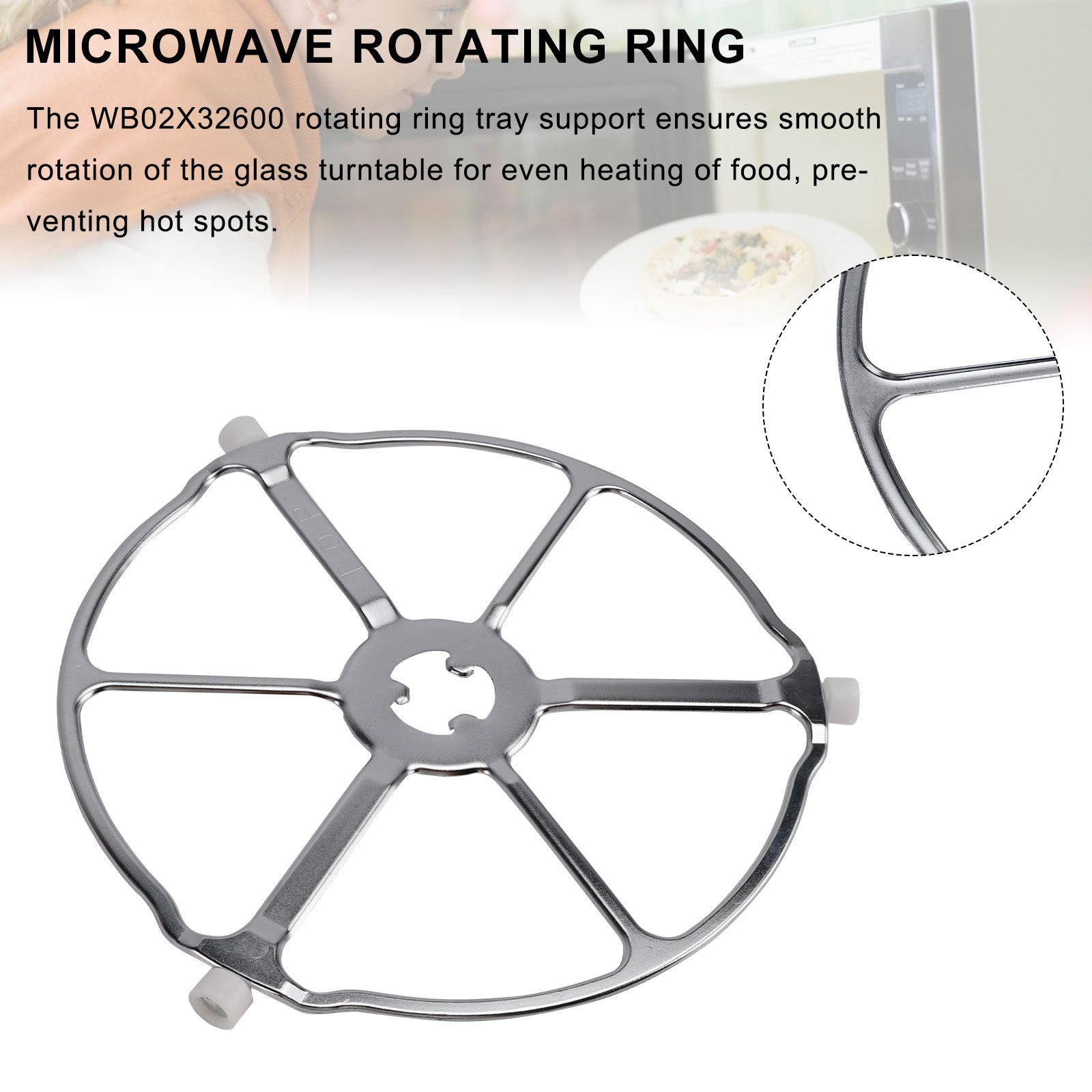 WB02X32600 WB06X10651 for GE Microwave Oven ROLLER RING TRAY SUPPORT