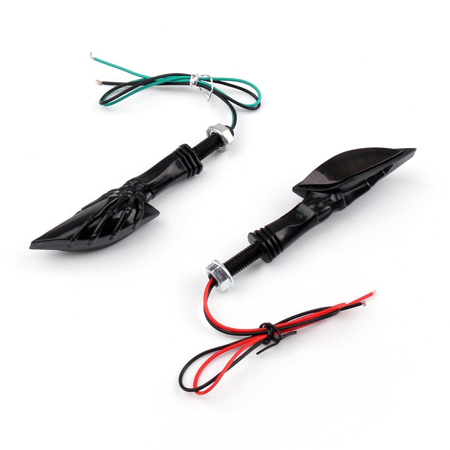 Universal Motorcycle Skeleton Hand LED Turn Signals Blinker Indicator